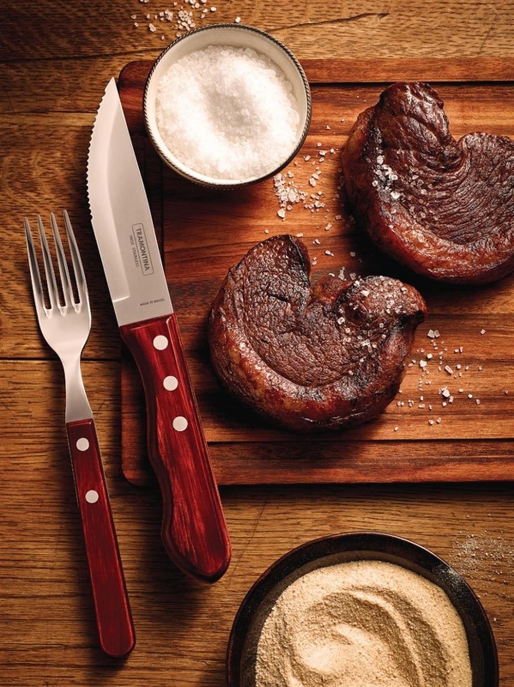 Tramontina 21116-075 Jumbo 13cm Kızıl Kahverengi Biftek Bıçağı