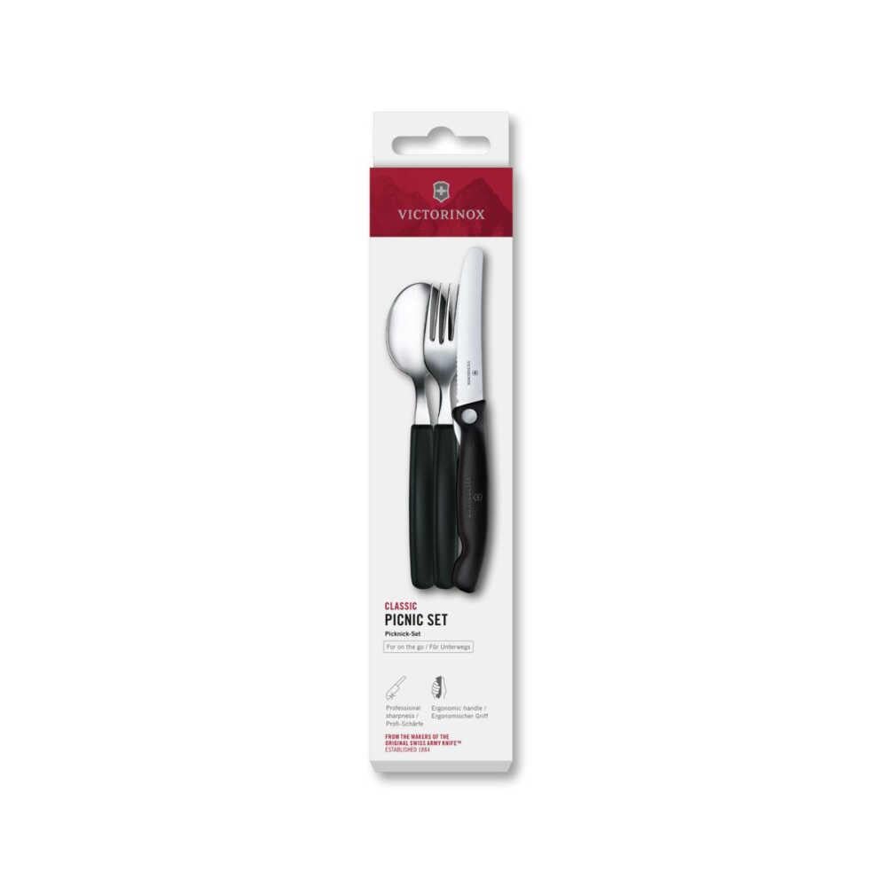 Victorinox 6.7193.3F Swiss Classic 3lü Piknik Seti, Siyah
