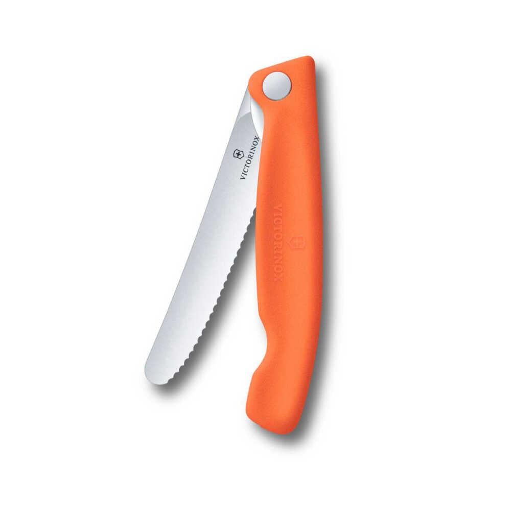 Victorinox 6.7839.FC1 Swiss Classic 11cm Katlanır Piknik Bıçağı, Turuncu