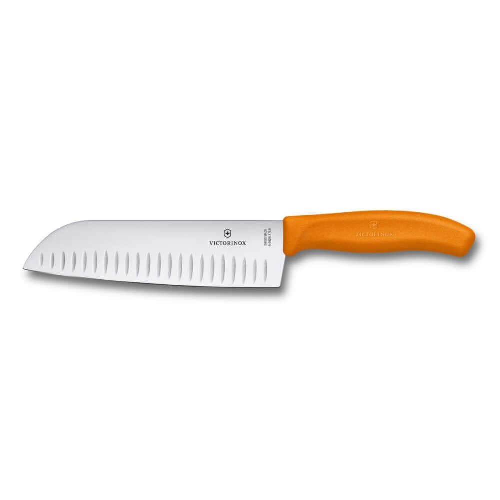 ​Victorinox 6.8526.17L9B 17cm Turuncu Santoku Bıçağı, Blisterli Paket