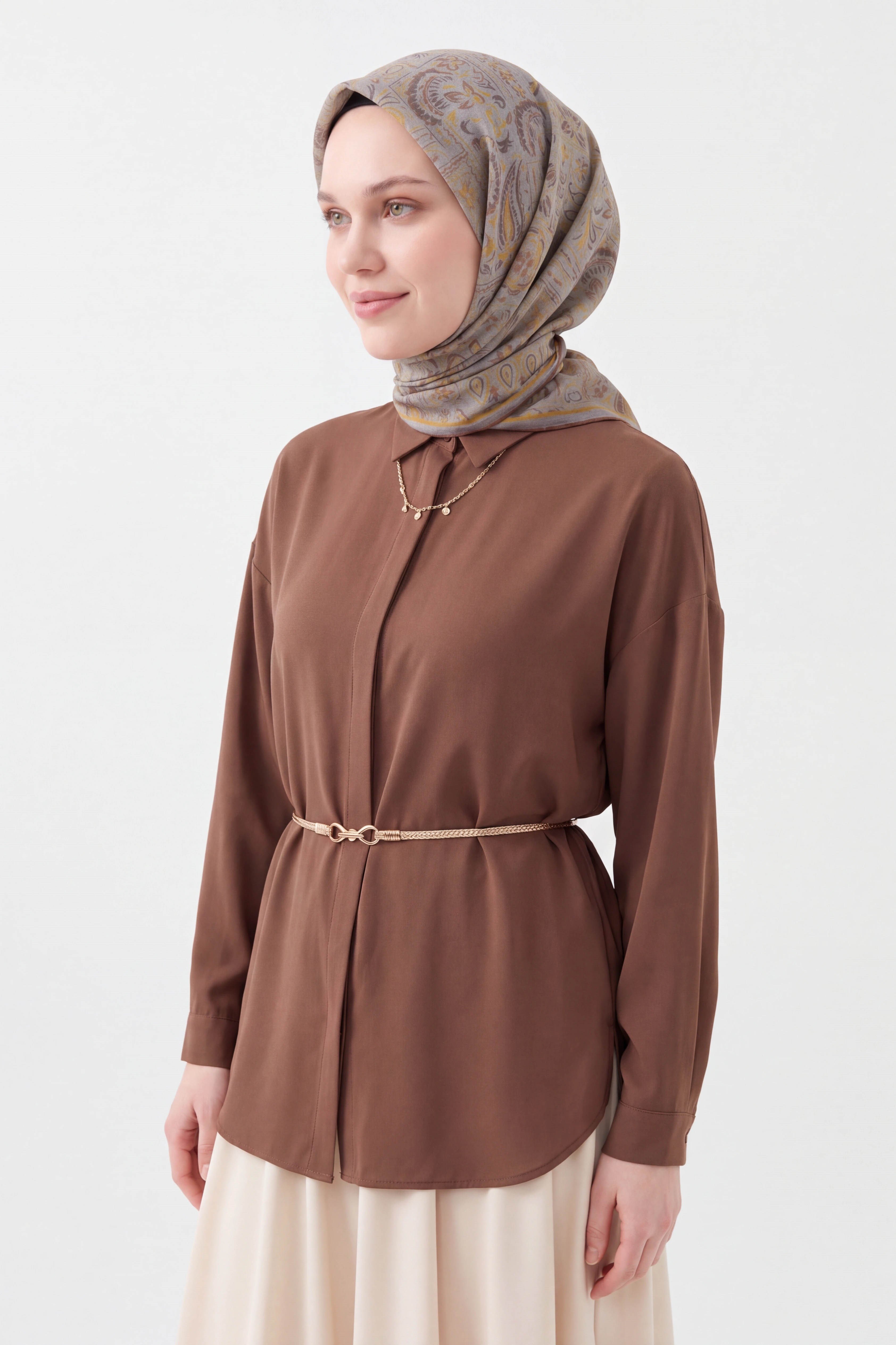 73165-11Soft Eşarp Etnik Gri