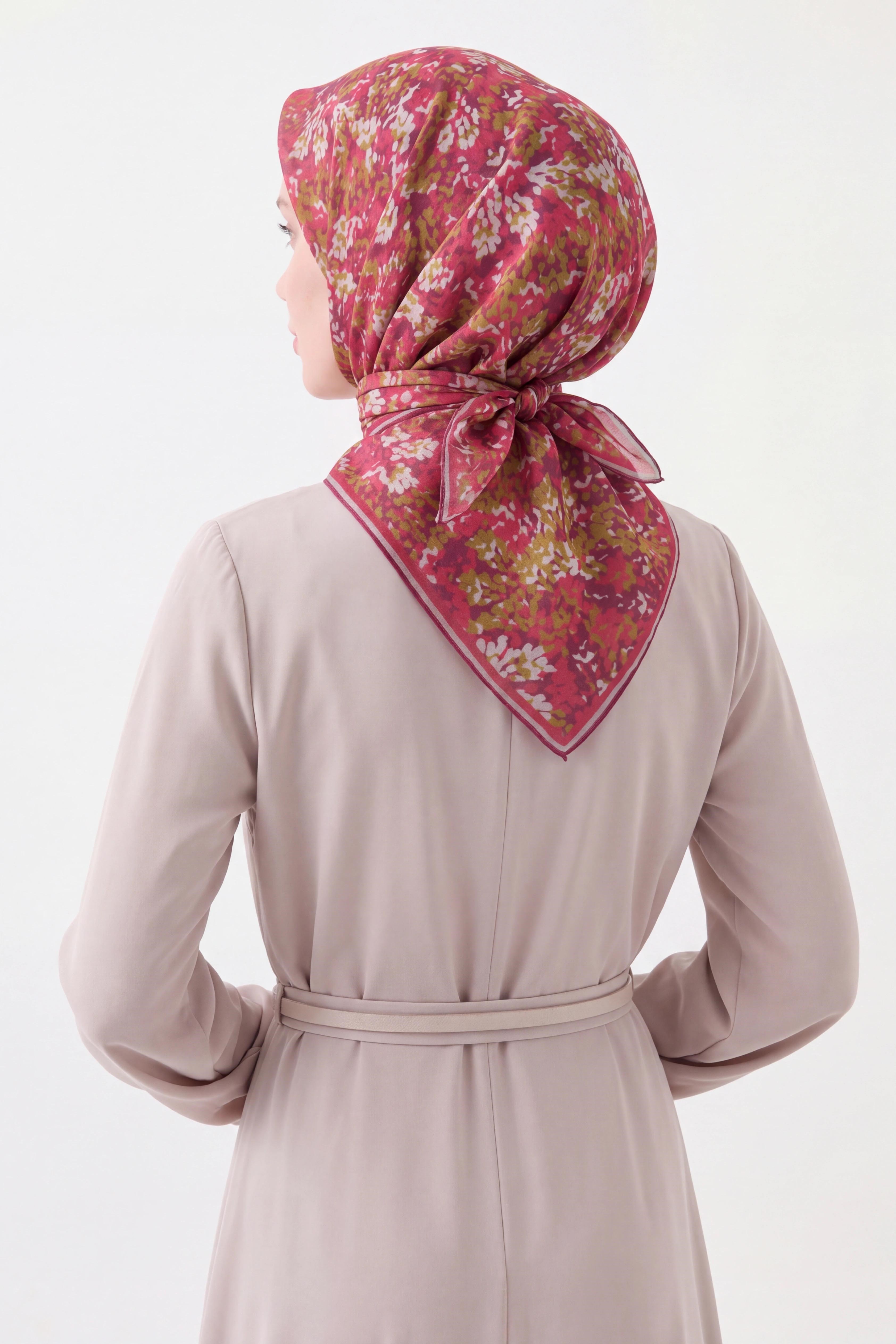 73166-12Soft Eşarp Autumn Bloom Mürdüm