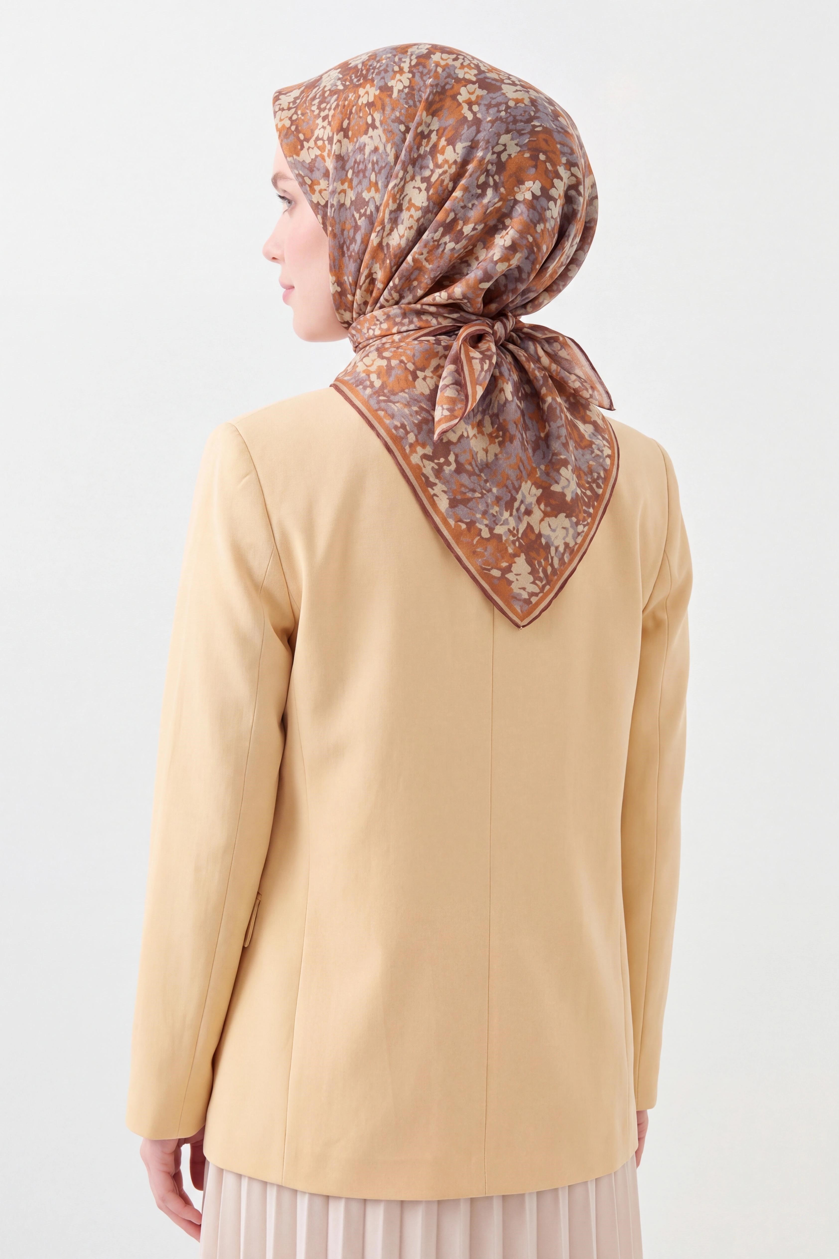 73166-15Soft Eşarp Autumn Bloom Taba