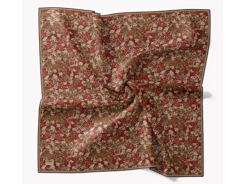 73166-17Soft Eşarp Autumn Bloom Koyu Kırmızı