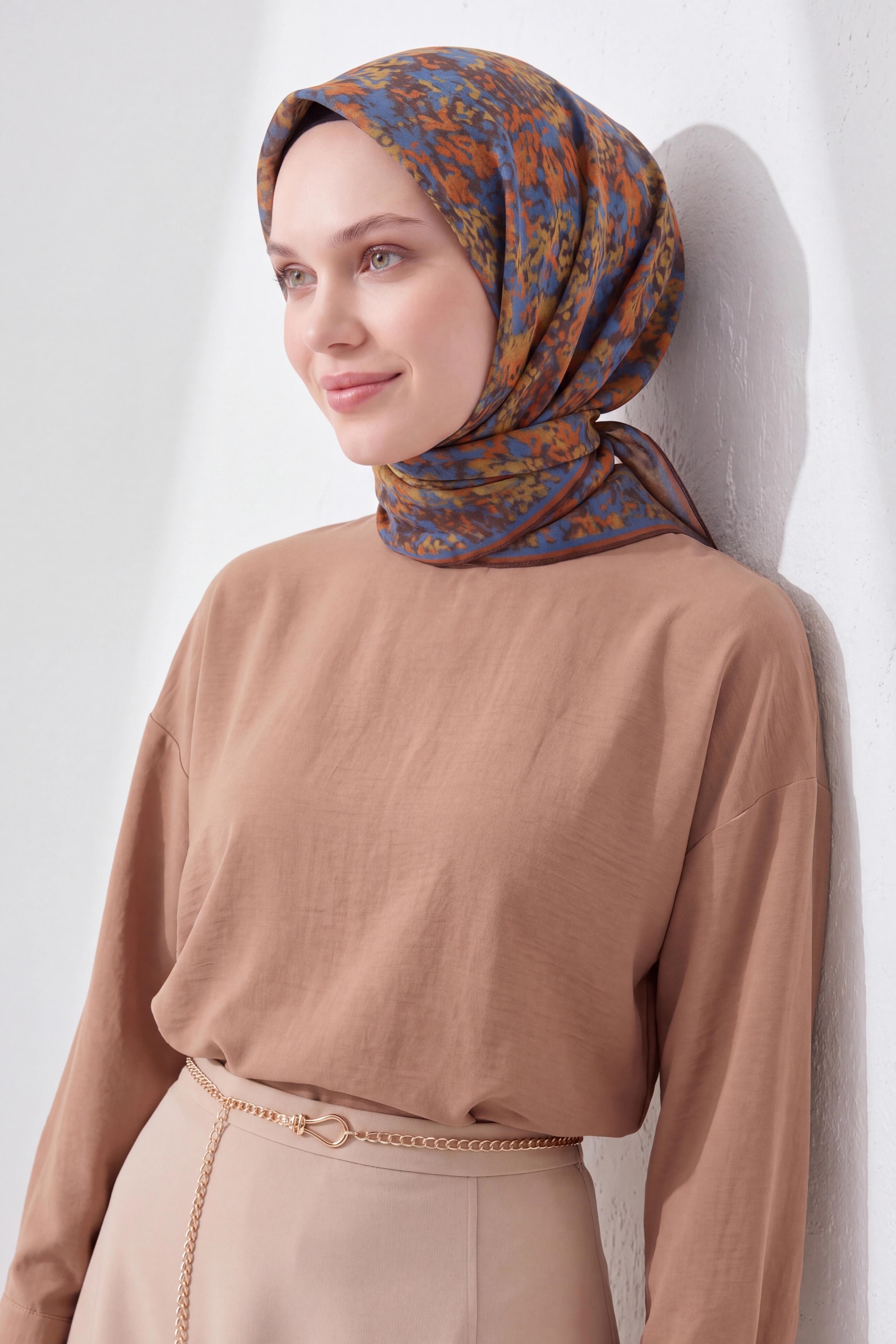 73166-18Soft Eşarp Autumn Bloom Hardal