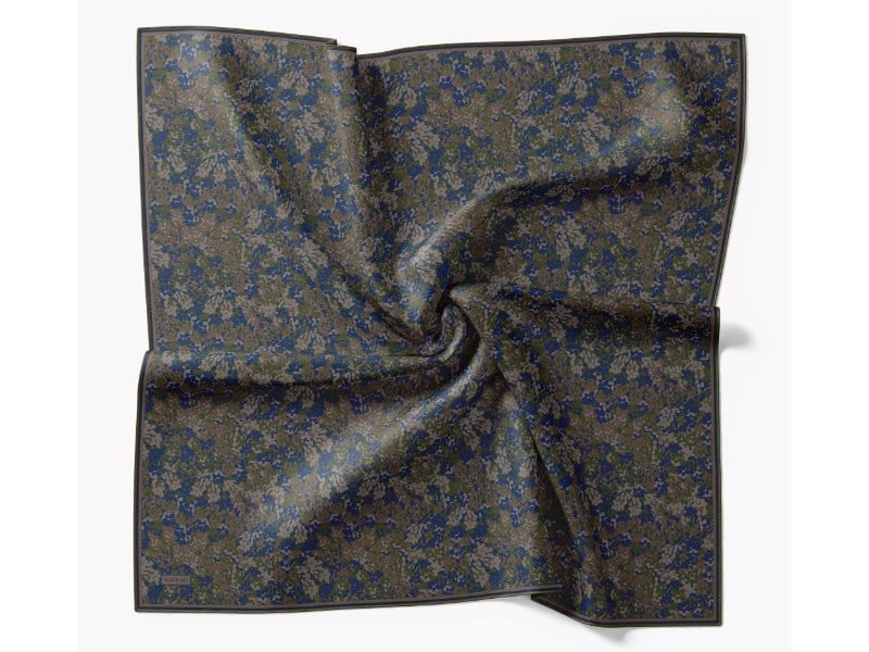 73166-19Soft Eşarp Autumn Bloom Koyu Mavi