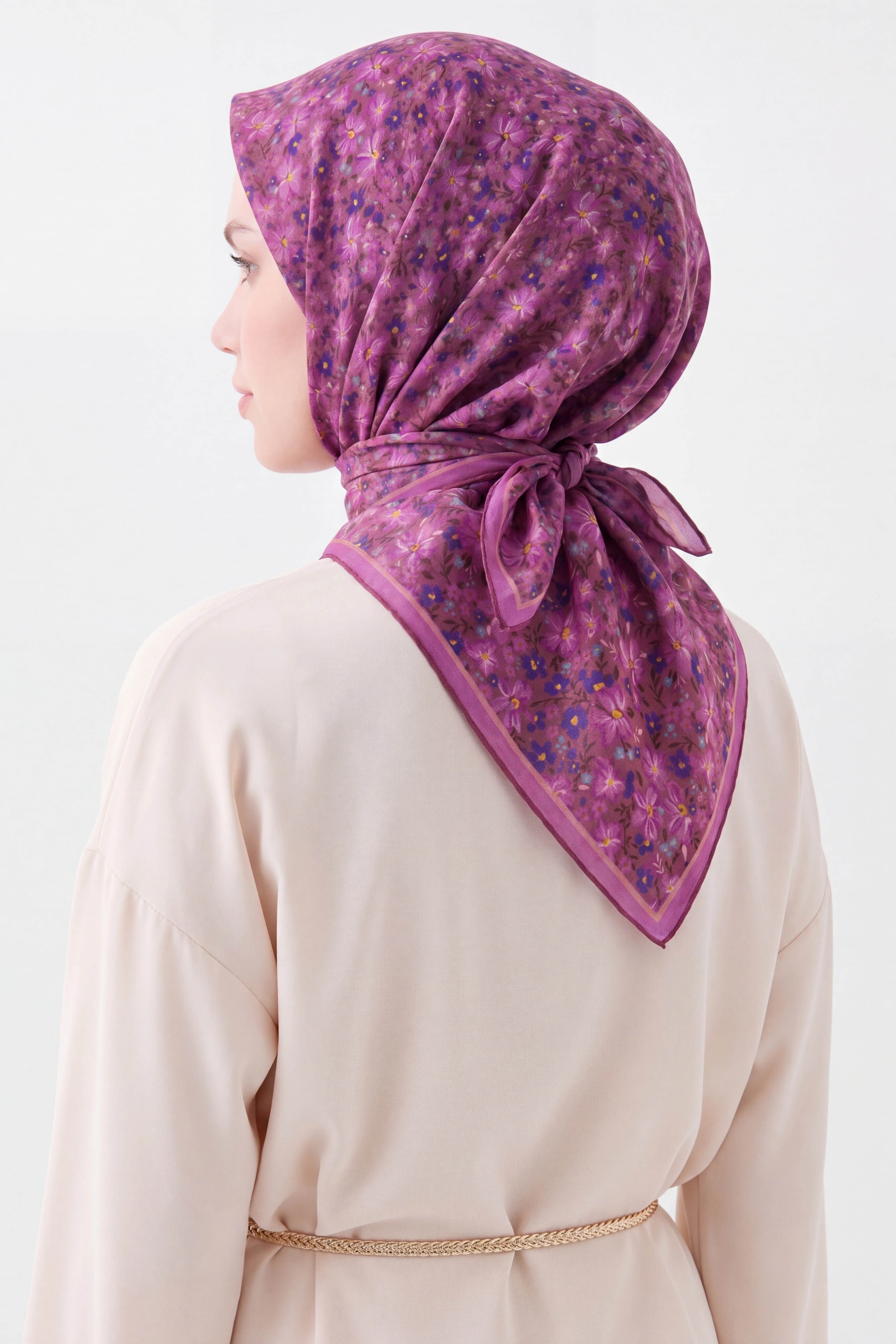 73168-02Soft Eşarp Mini Floral Pembe