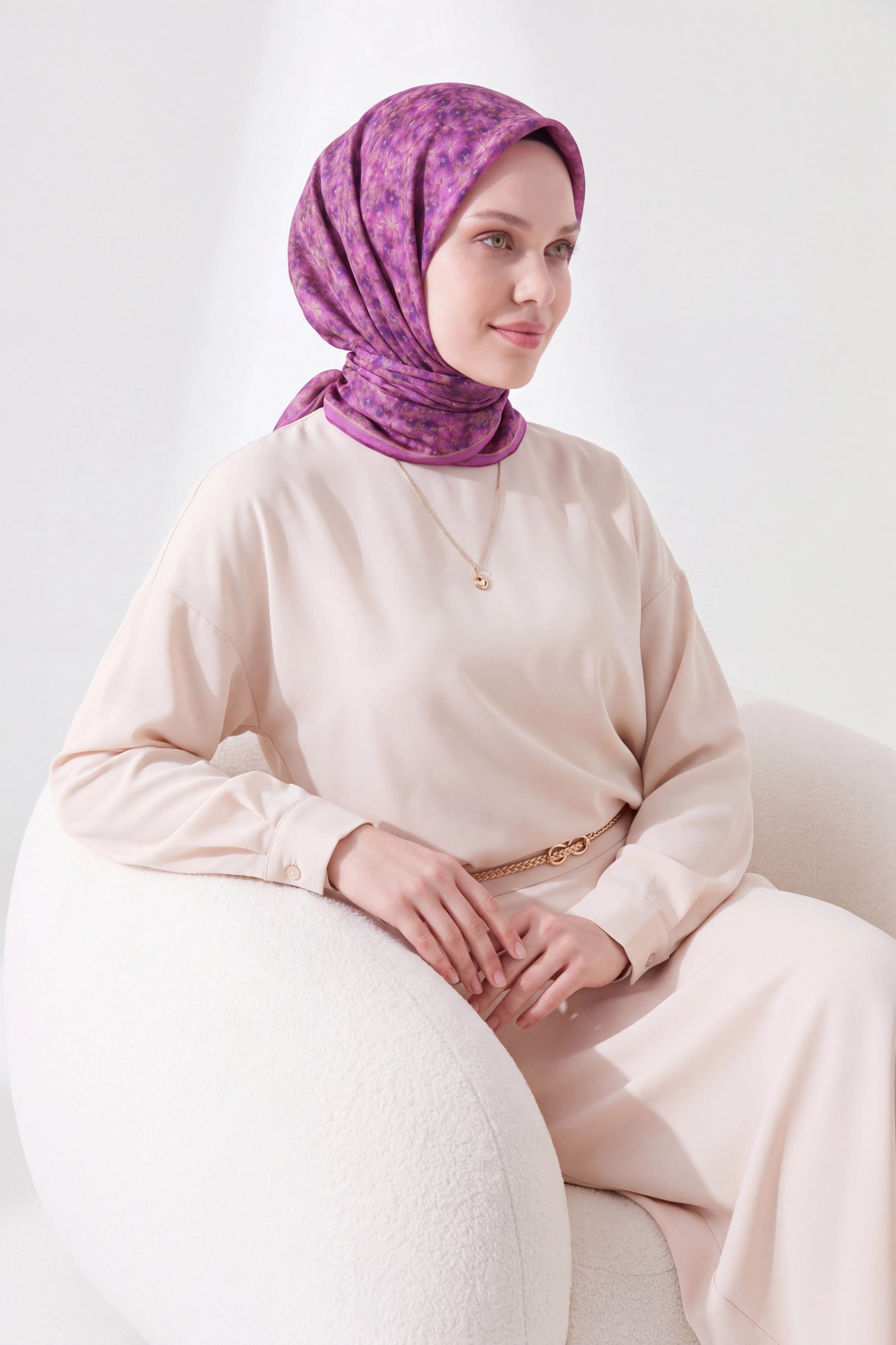 73168-02Soft Eşarp Mini Floral Pembe