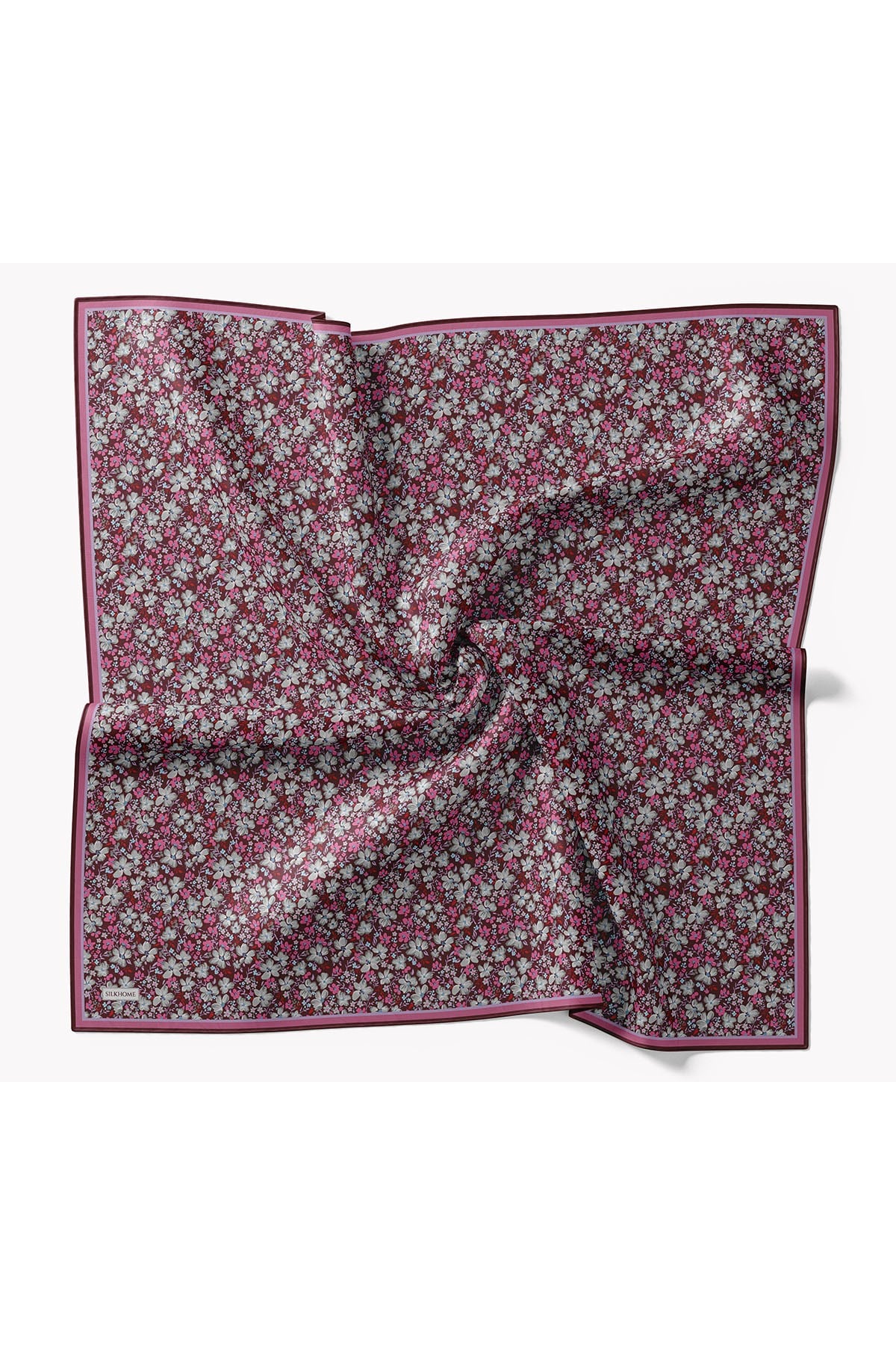 73168-03Soft Eşarp Mini Floral Bordo