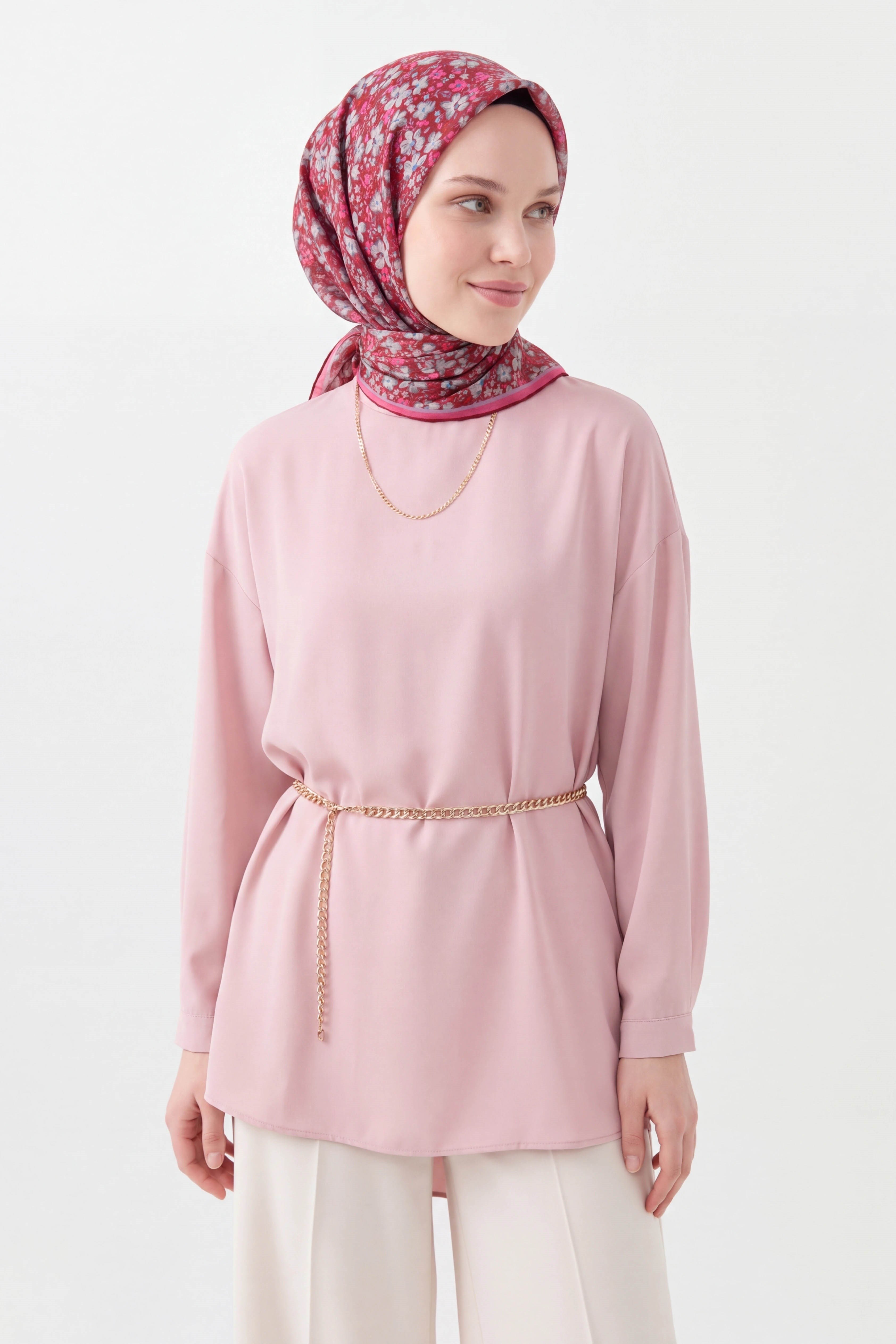 73168-03Soft Eşarp Mini Floral Bordo