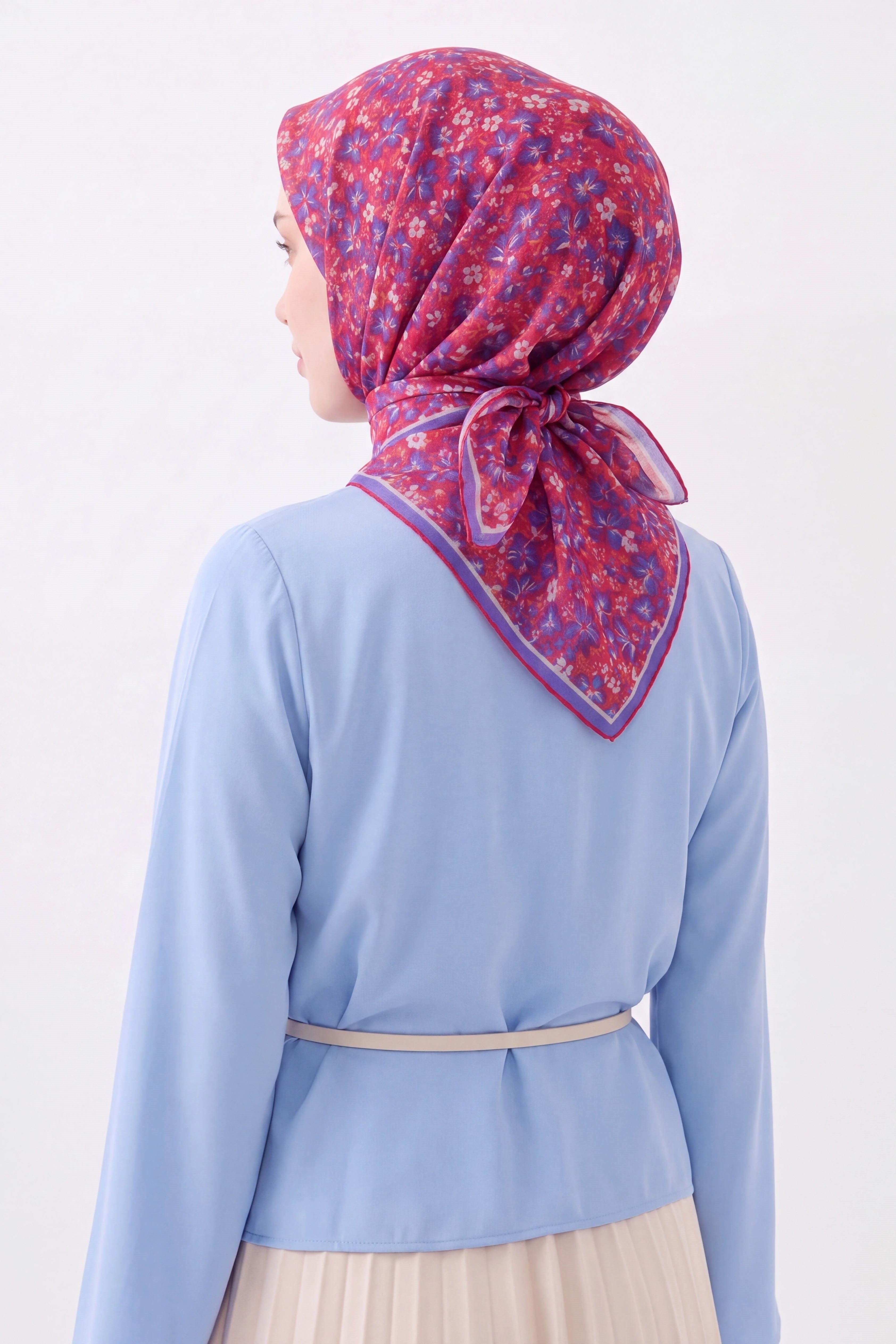 73168-04Soft Eşarp Mini Floral Fuşya