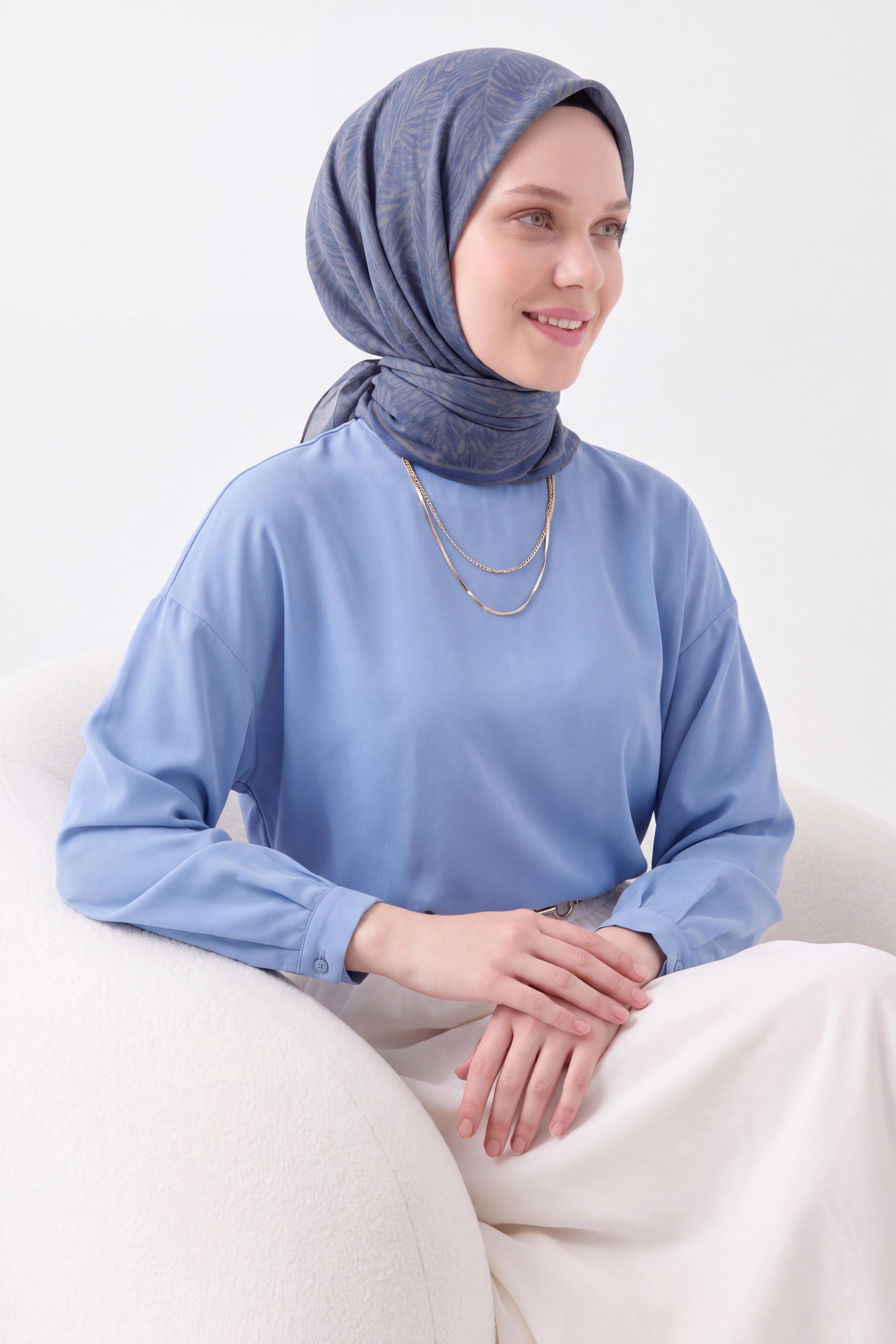 73169-05Soft Eşarp Petra Lacivert
