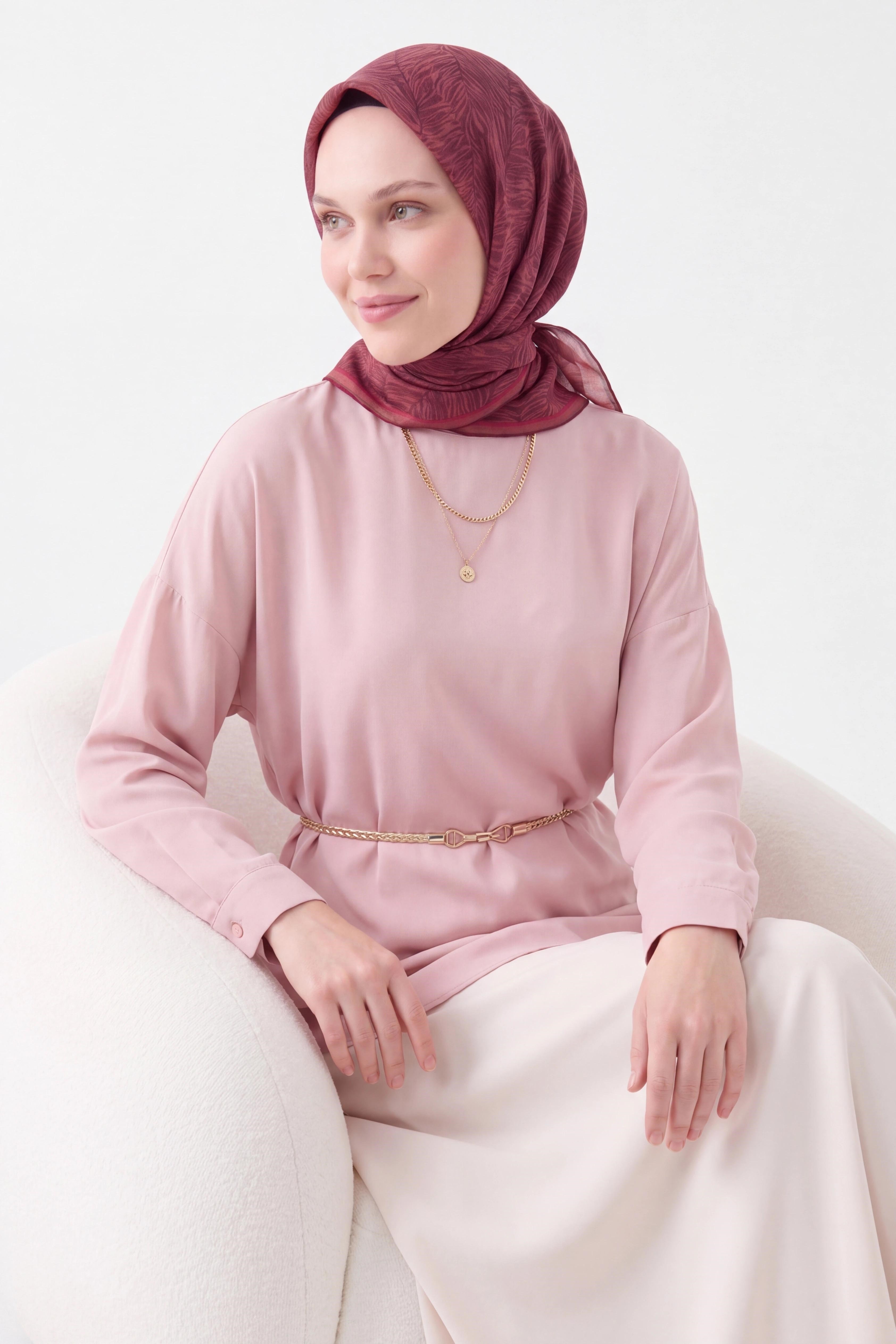 73169-08Soft Eşarp Petra Şarabi