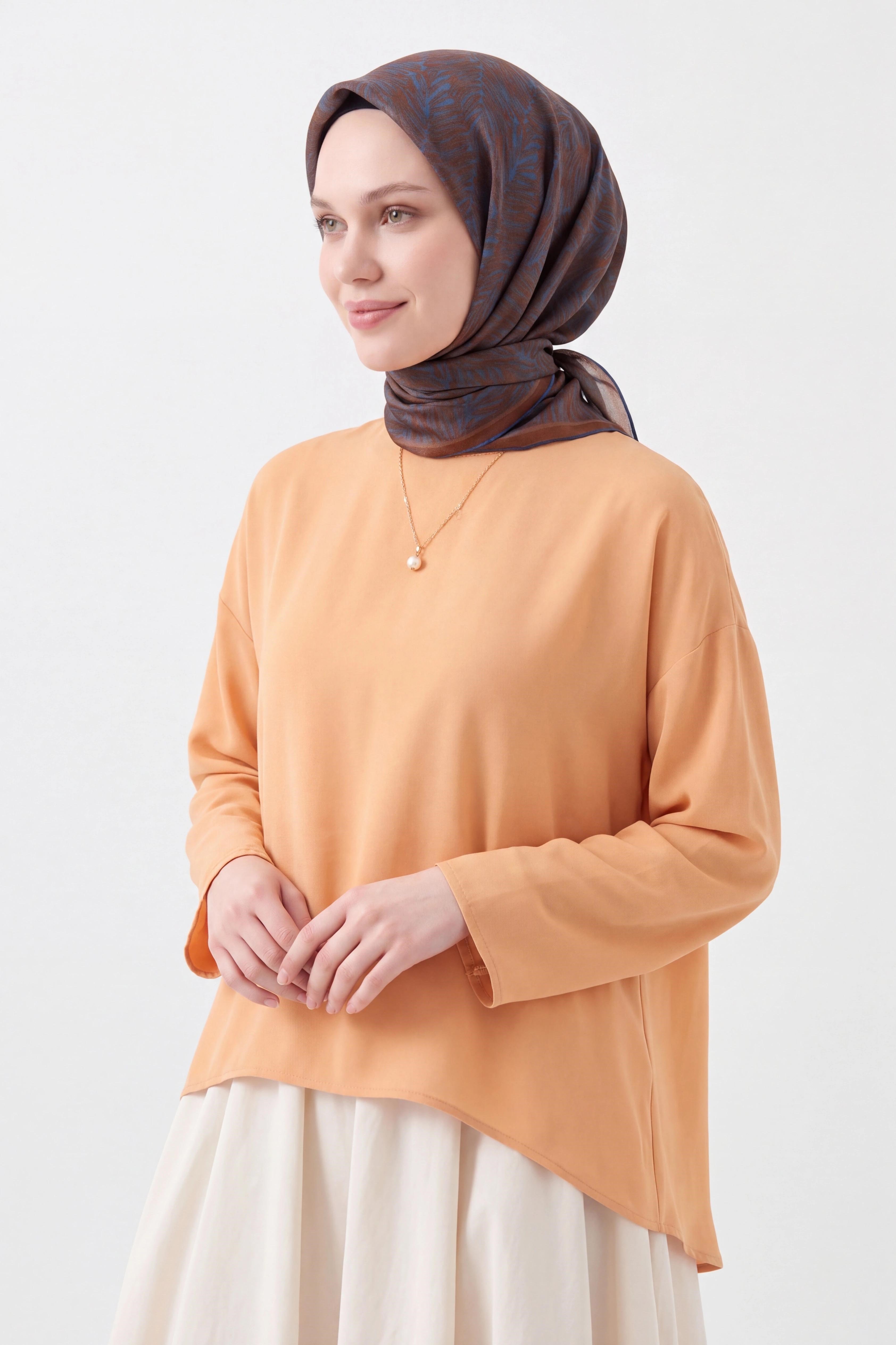 73169-10Soft Eşarp Petra Mavi