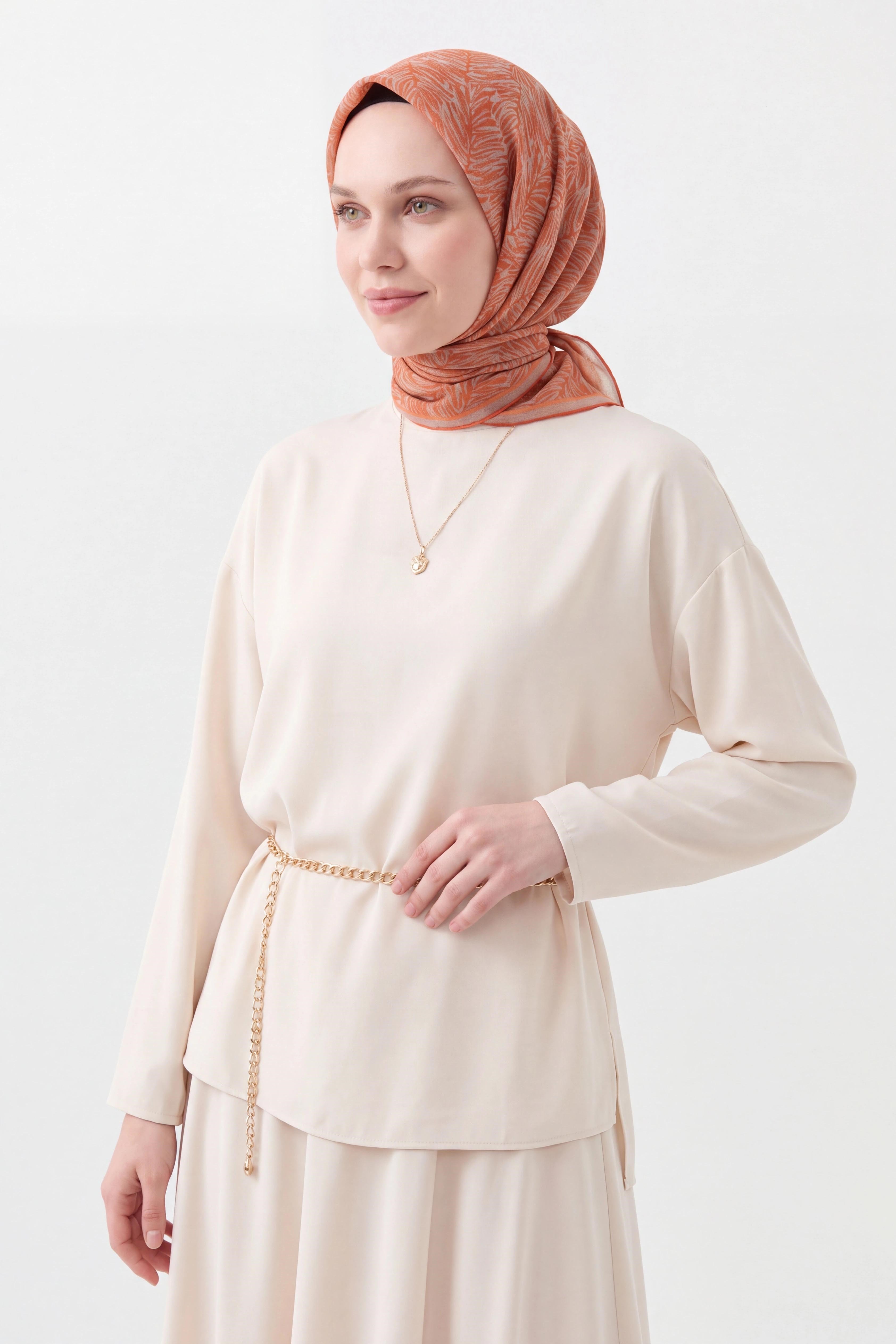 73169-14Soft Eşarp Petra Turuncu