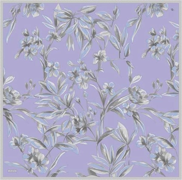 Armine Çiçek Desenli Saf İpek Sura Eşarp 9324D 87