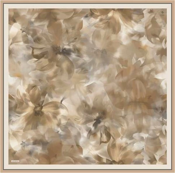 Armine Çiçek Desenli Saf İpek Twill Eşarp 9310D 36