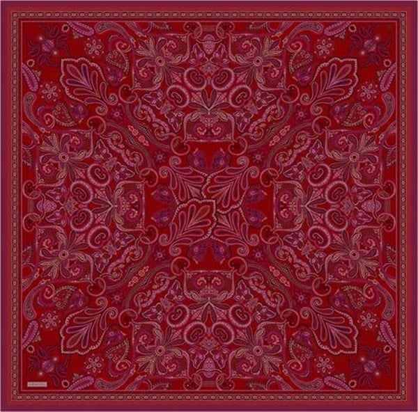 Armine Etnik Desen Saf İpek Twill Eşarp 9421D 85