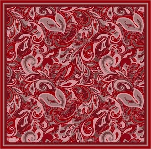 Armine Etnik Desenli Saf İpek Twill Eşarp 9323D 86