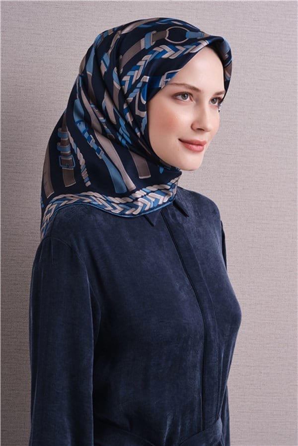 Armine Jakarlı İpek Eşarp 9607D 10