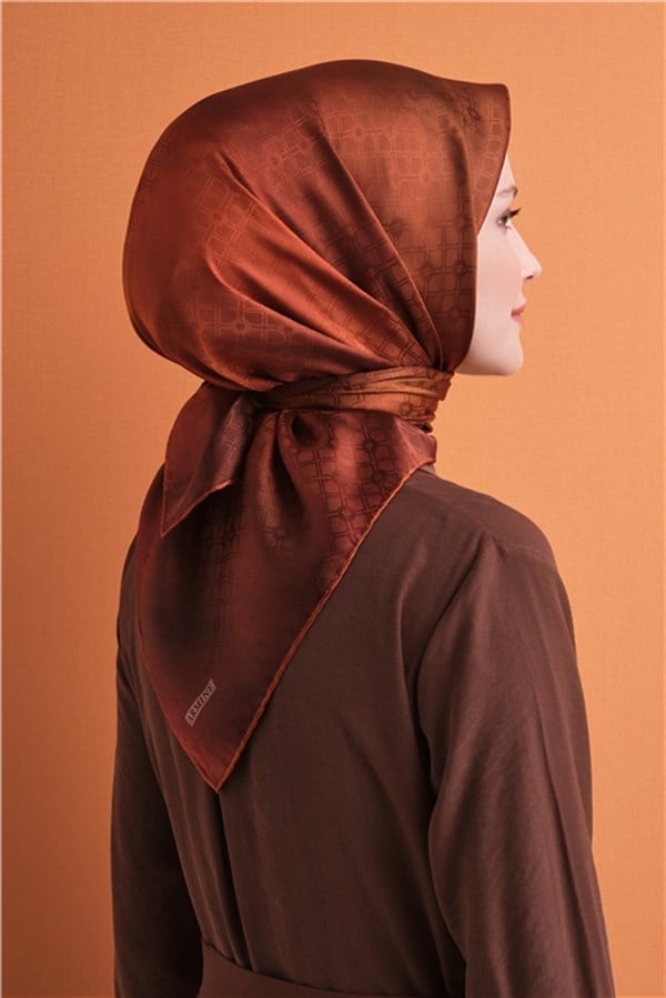 Armine Jakarlı İpek Eşarp 9647D 08