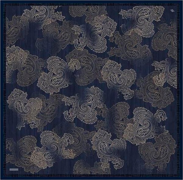 Armine Klasik Desenli Saf İpek Twill Eşarp 9428D 05