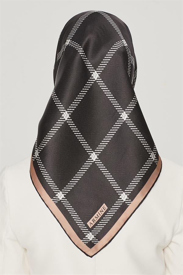 Armine Nostalji %100 İPEK Twill Eşarp 8564D-01