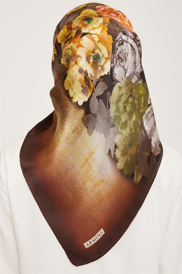 Armine Nostalji Serisi Twill İpek Eşarp 9025-34NT