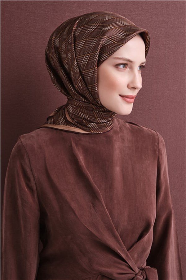 Armine Saf İpek Twill Eşarp 9626D 02