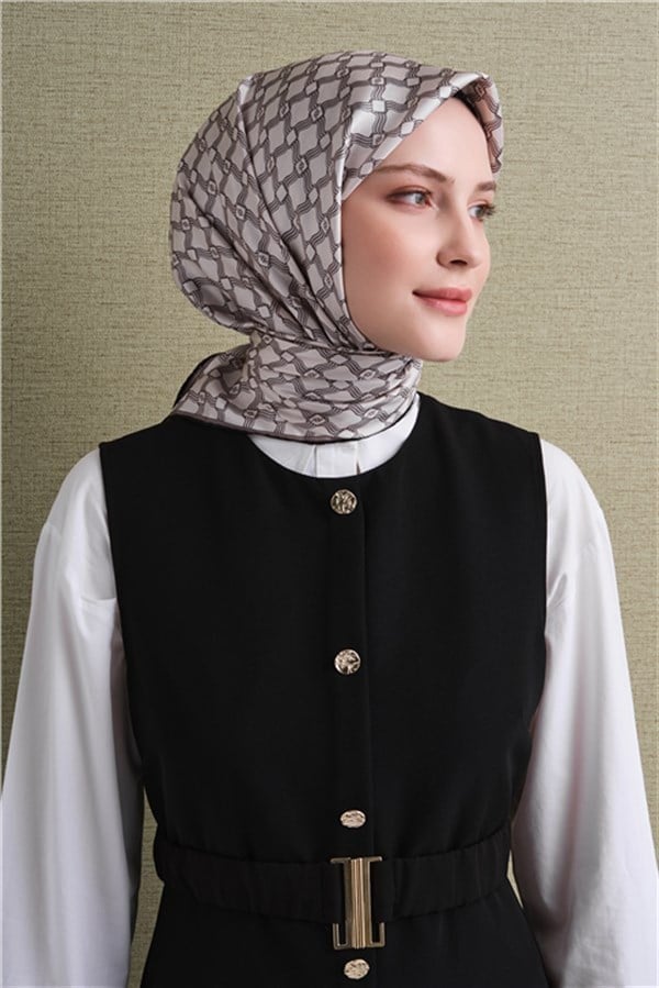 Armine Saf İpek Twill Eşarp 9636D 01
