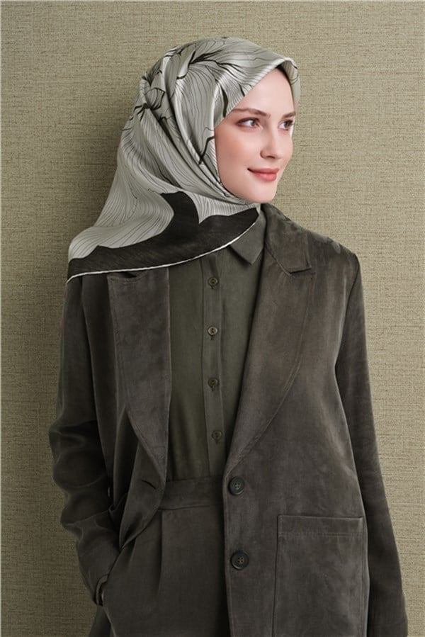Armine Saf İpek Twill Eşarp 9639D 06