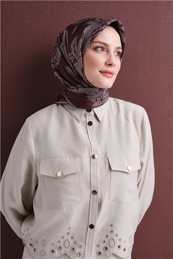 Armine Saf İpek Twill Eşarp 9645D 52