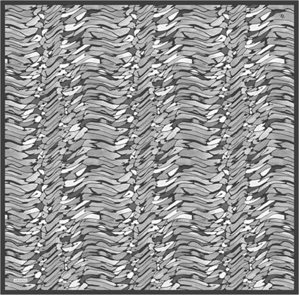 Armine Soyut Desenli Saf İpek Twill Eşarp 9335D 87