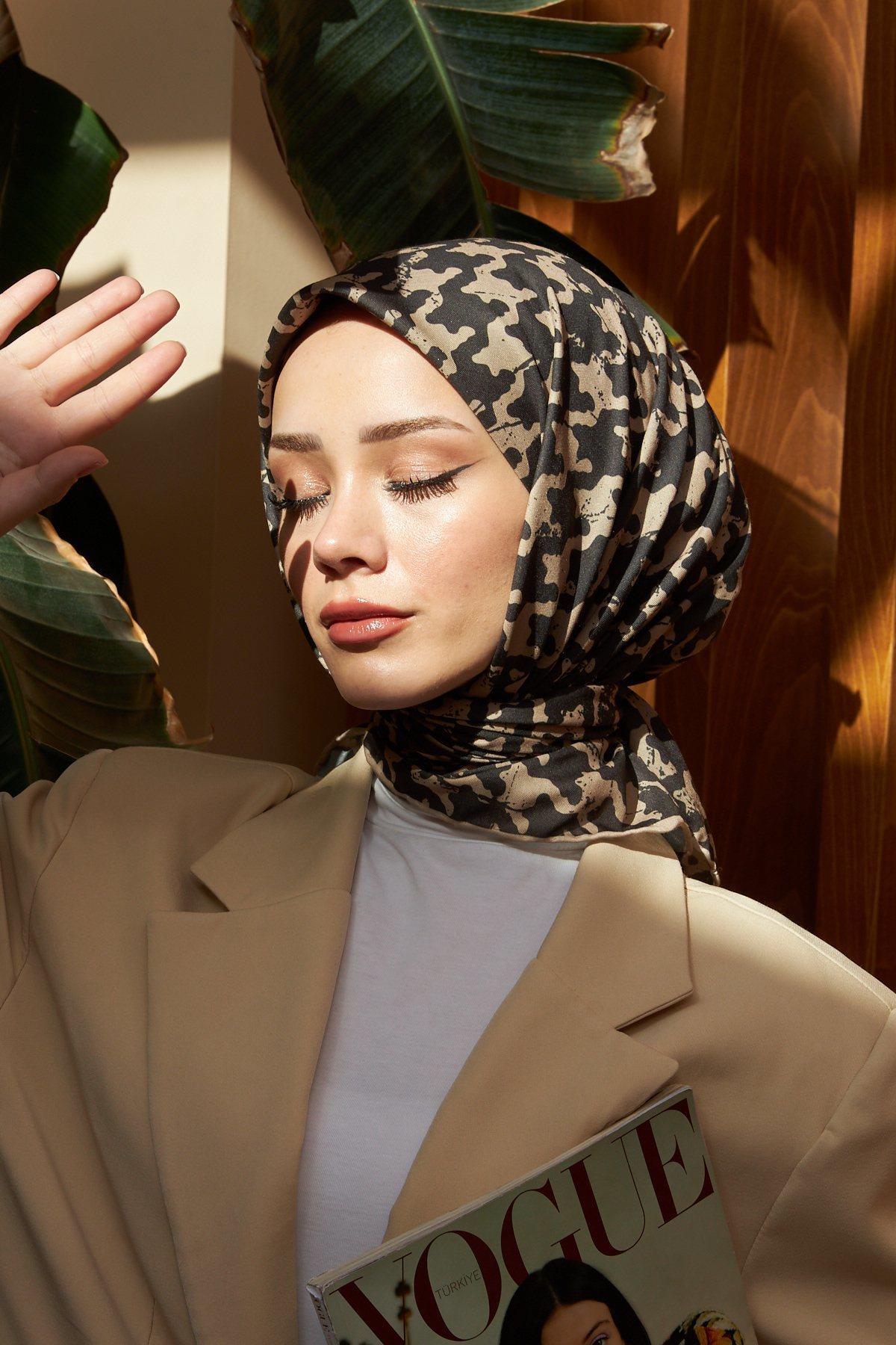 Aura Kazayağı Soft Eşarp Vizon 1155-17