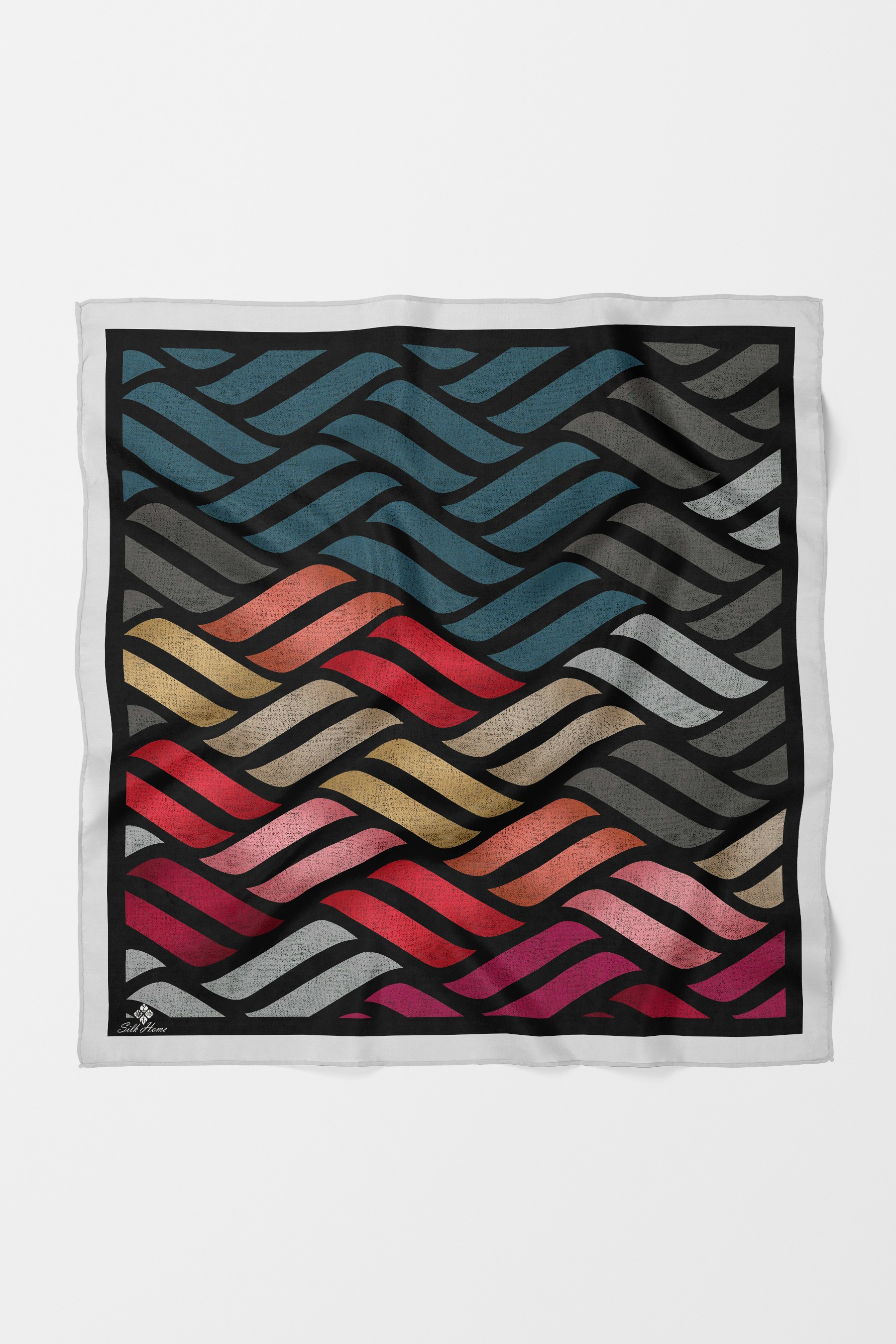 Bandana Dalga Form Desen Siyah