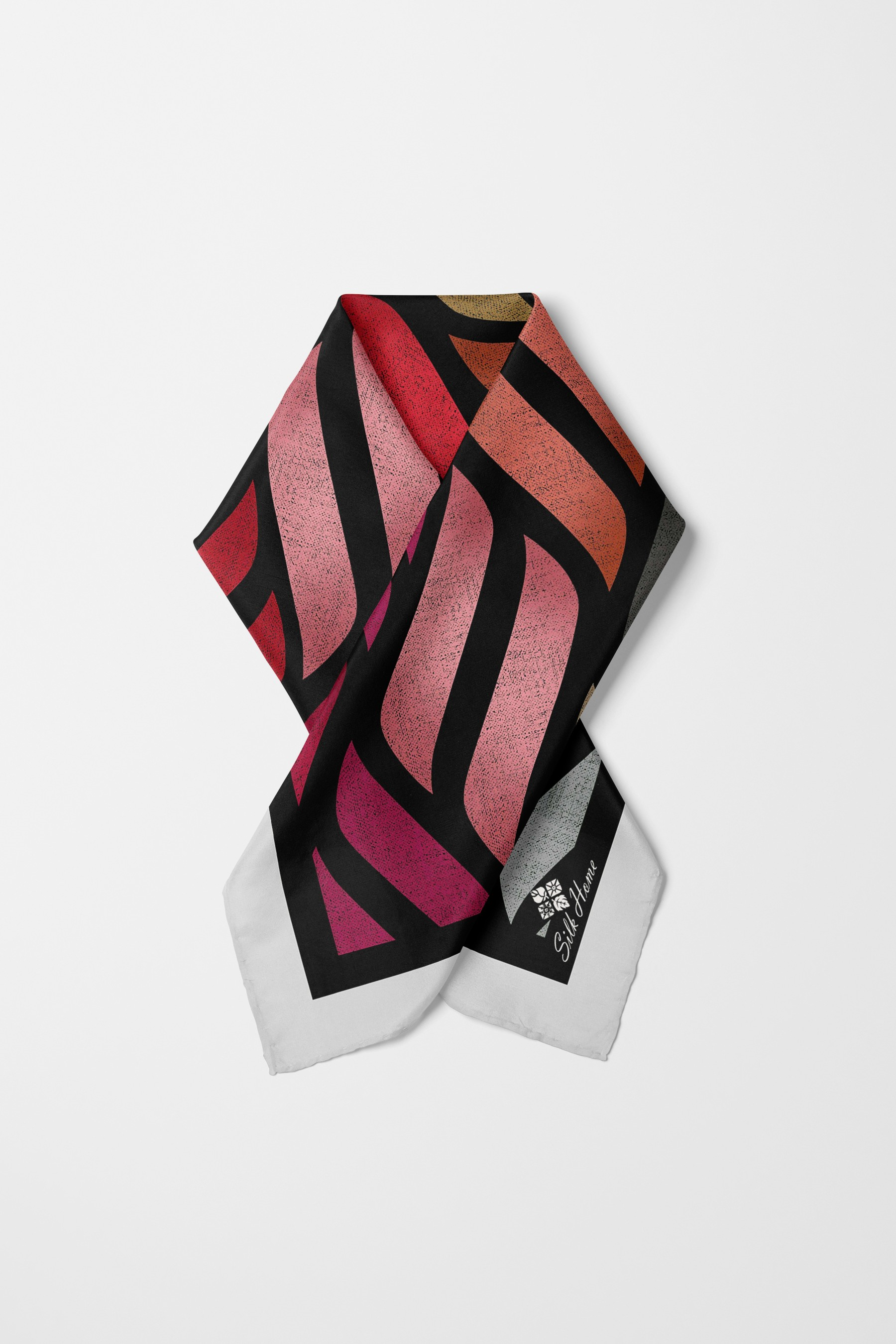 Bandana Dalga Form Desen Siyah