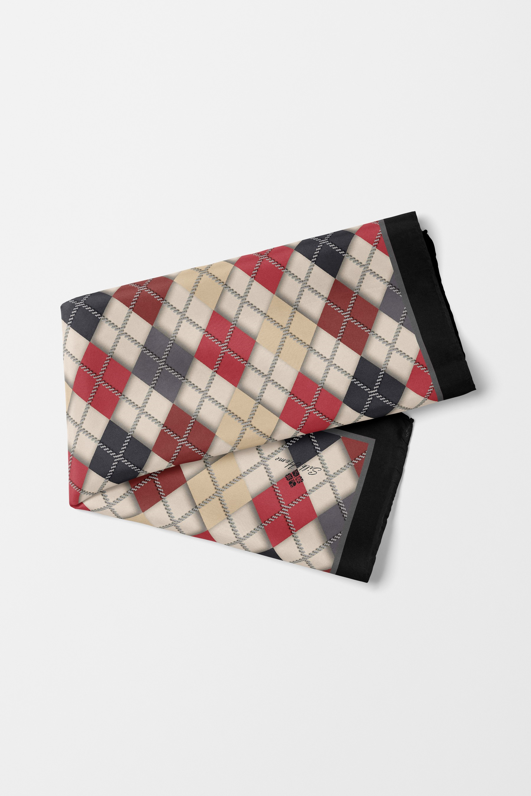 Bandana Ekose Desen Kırmızı