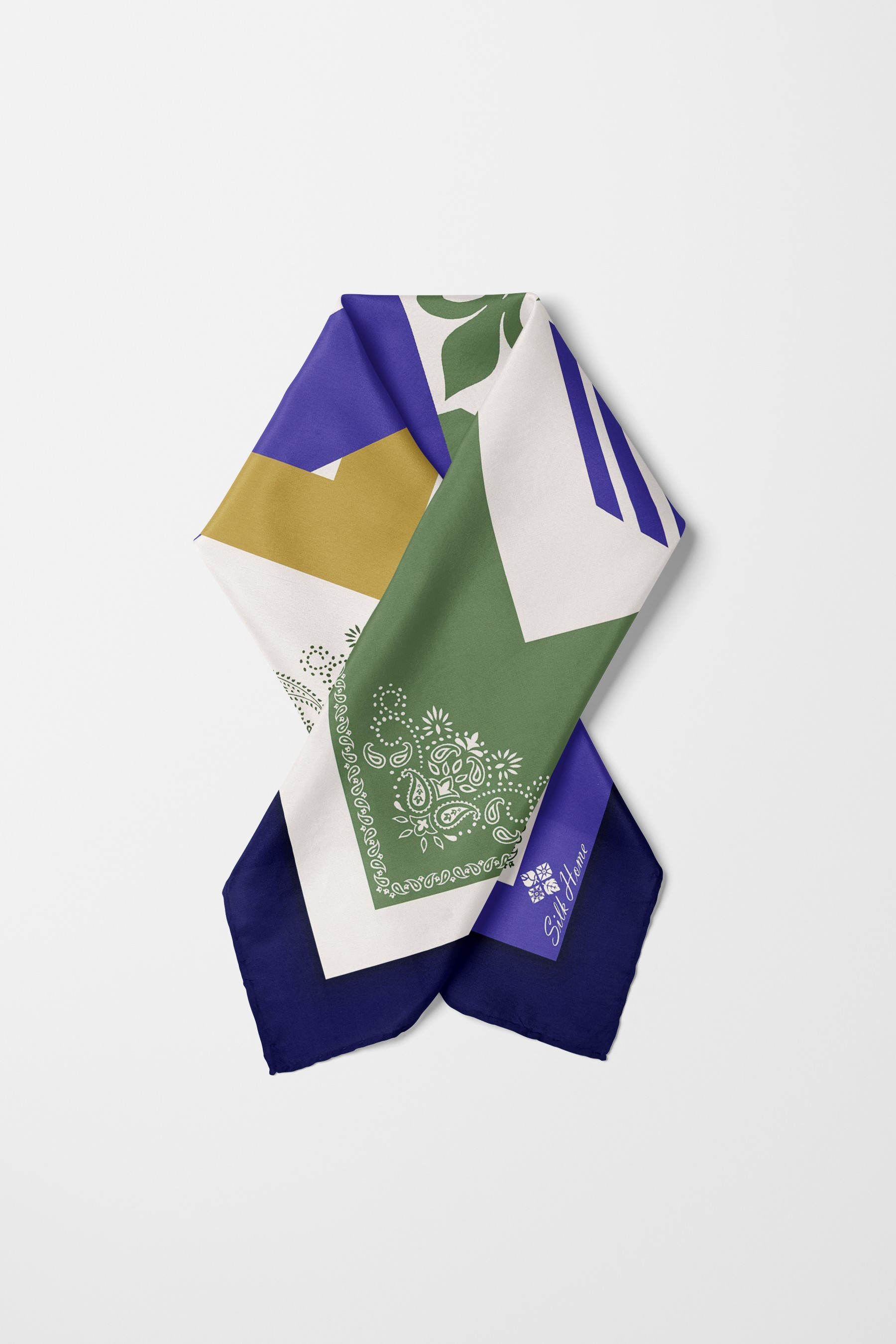 Bandana Ethnic Motif Desen Yeşil