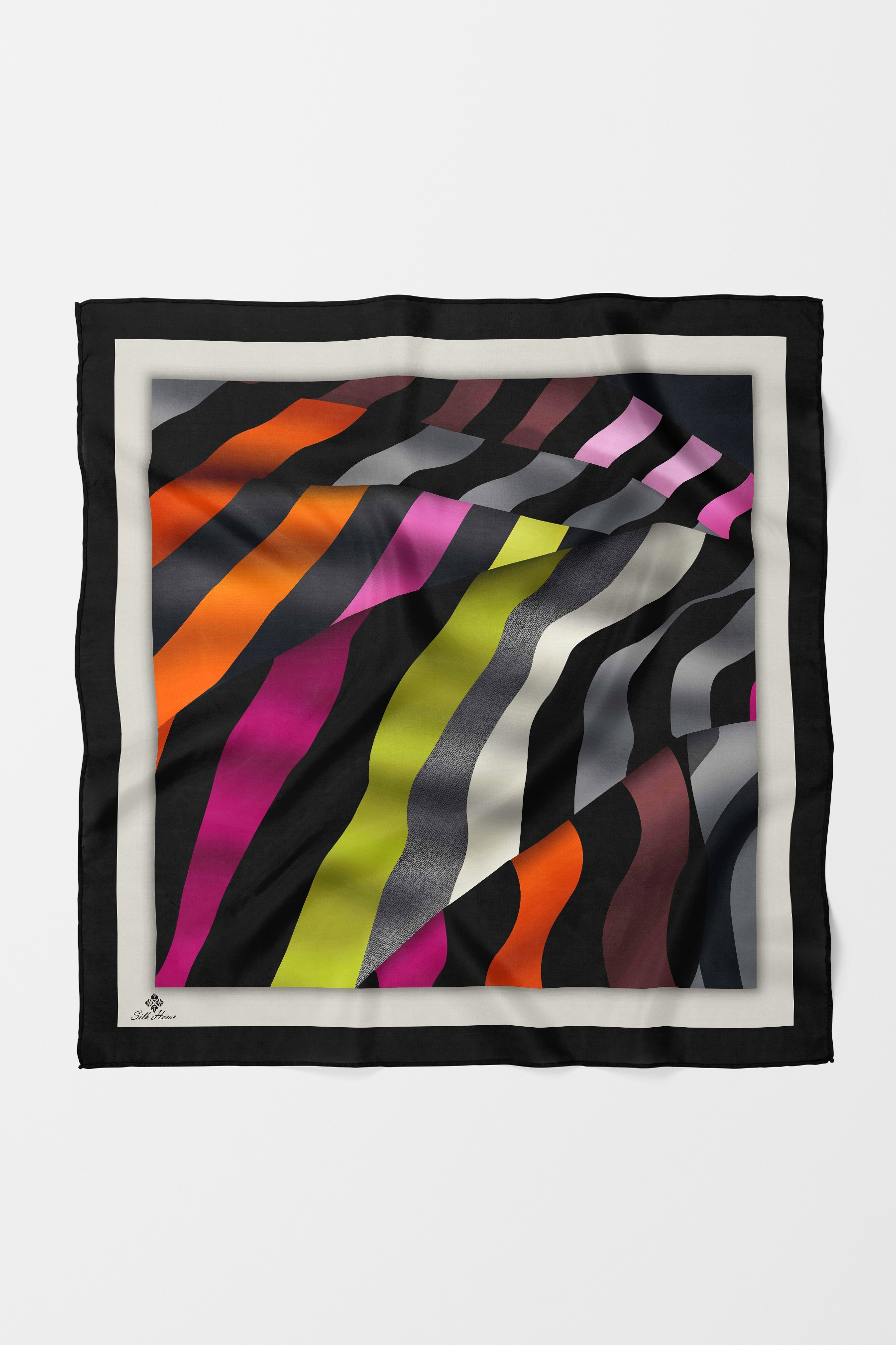 Bandana Şerit Desen Siyah