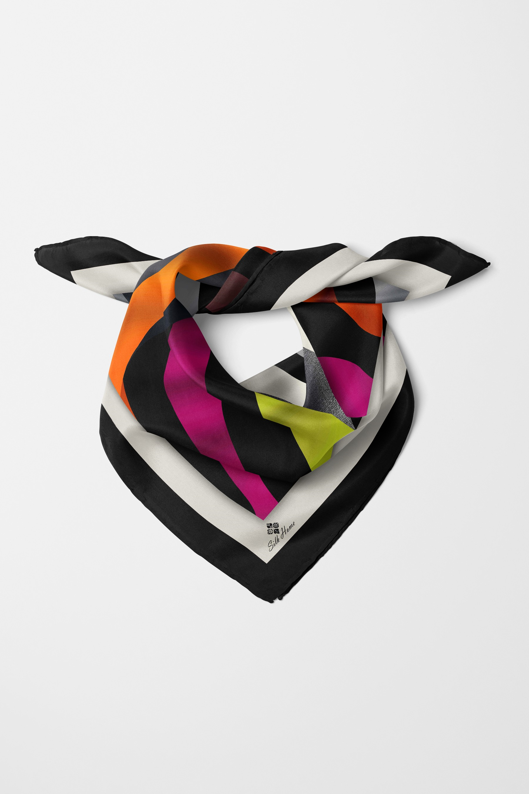 Bandana Şerit Desen Siyah