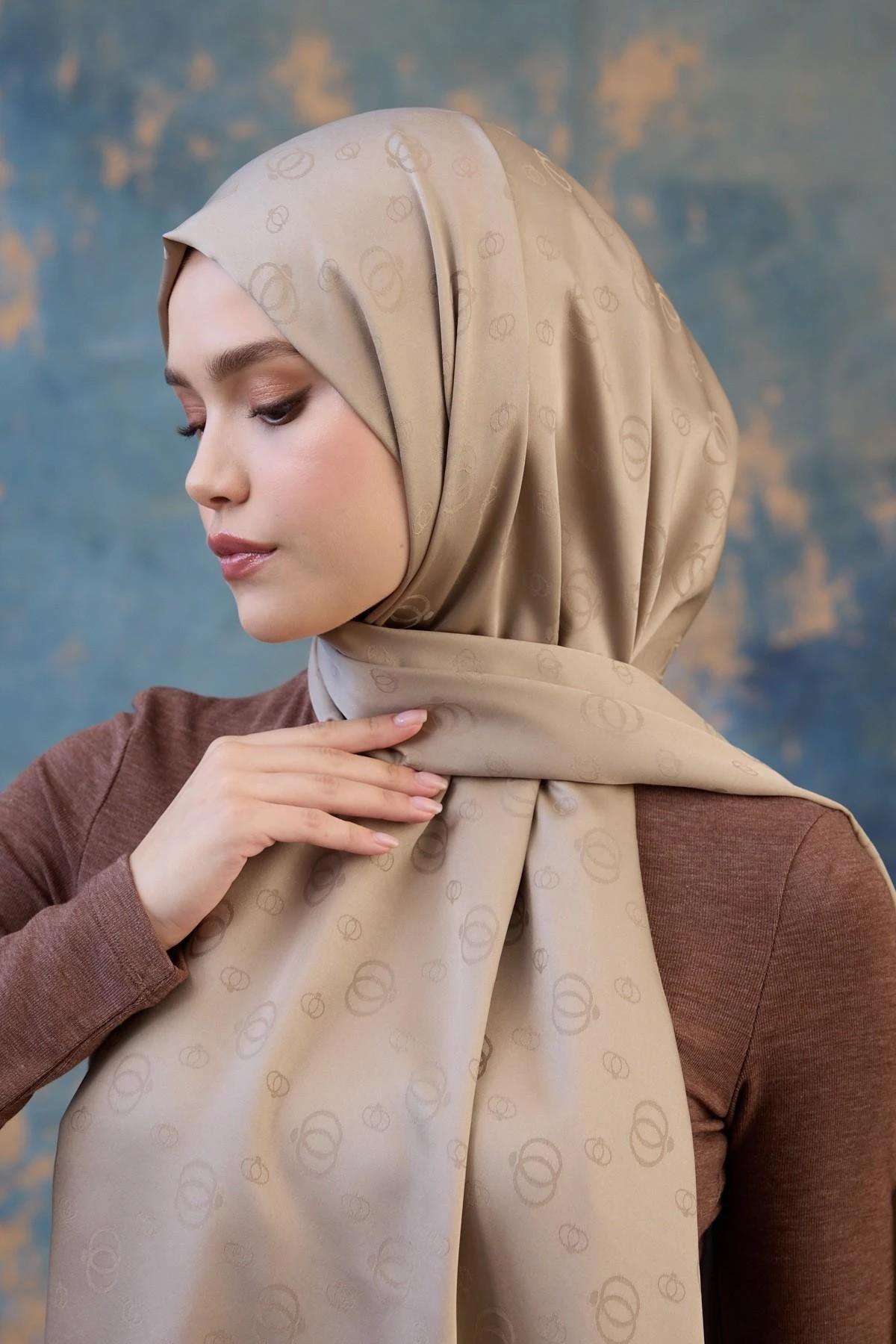 Fall Winter İpeksi Jakar Şal Camel 9018-29