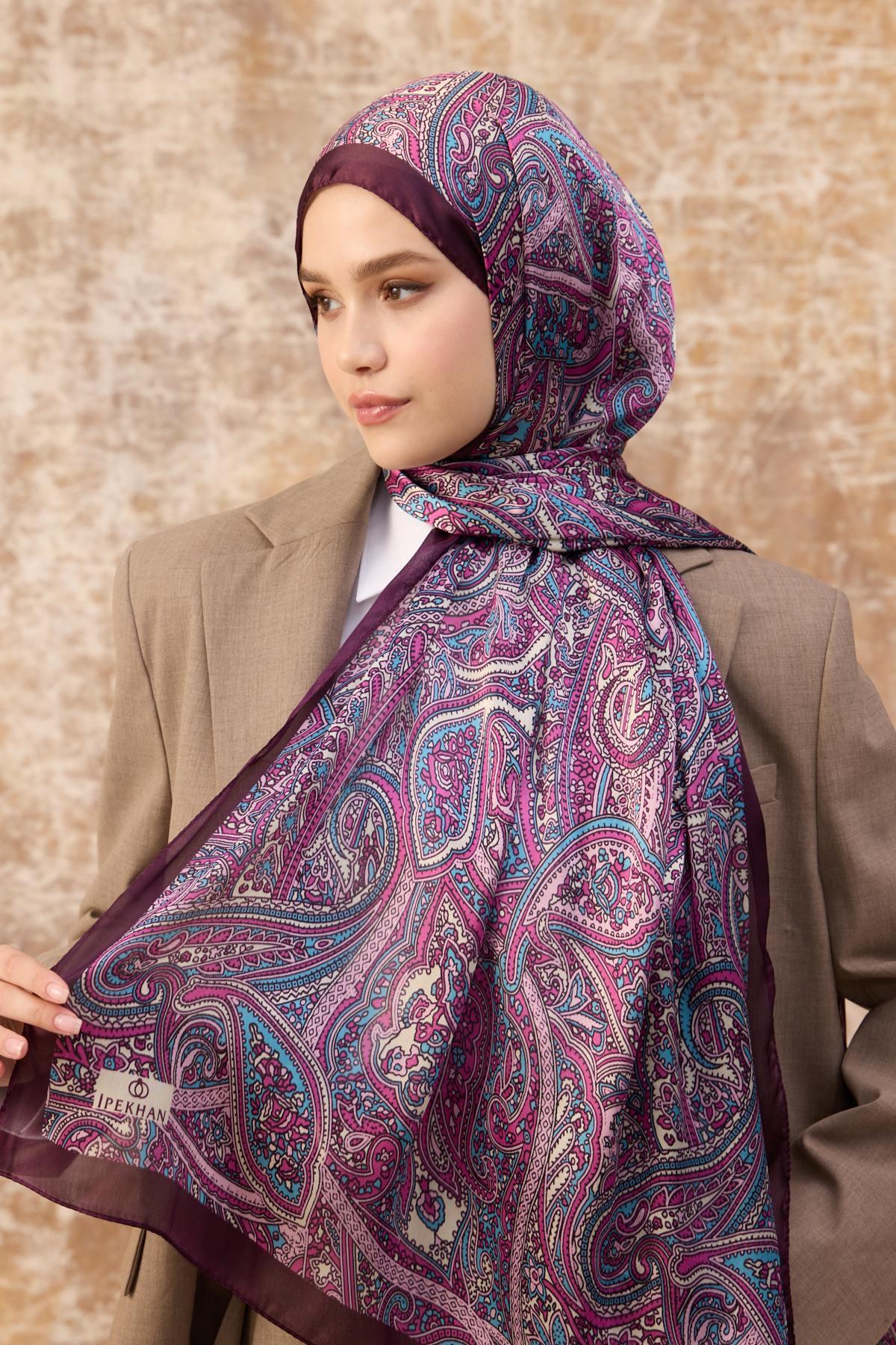 Fuşya Hint Vual Şal -  5003-13