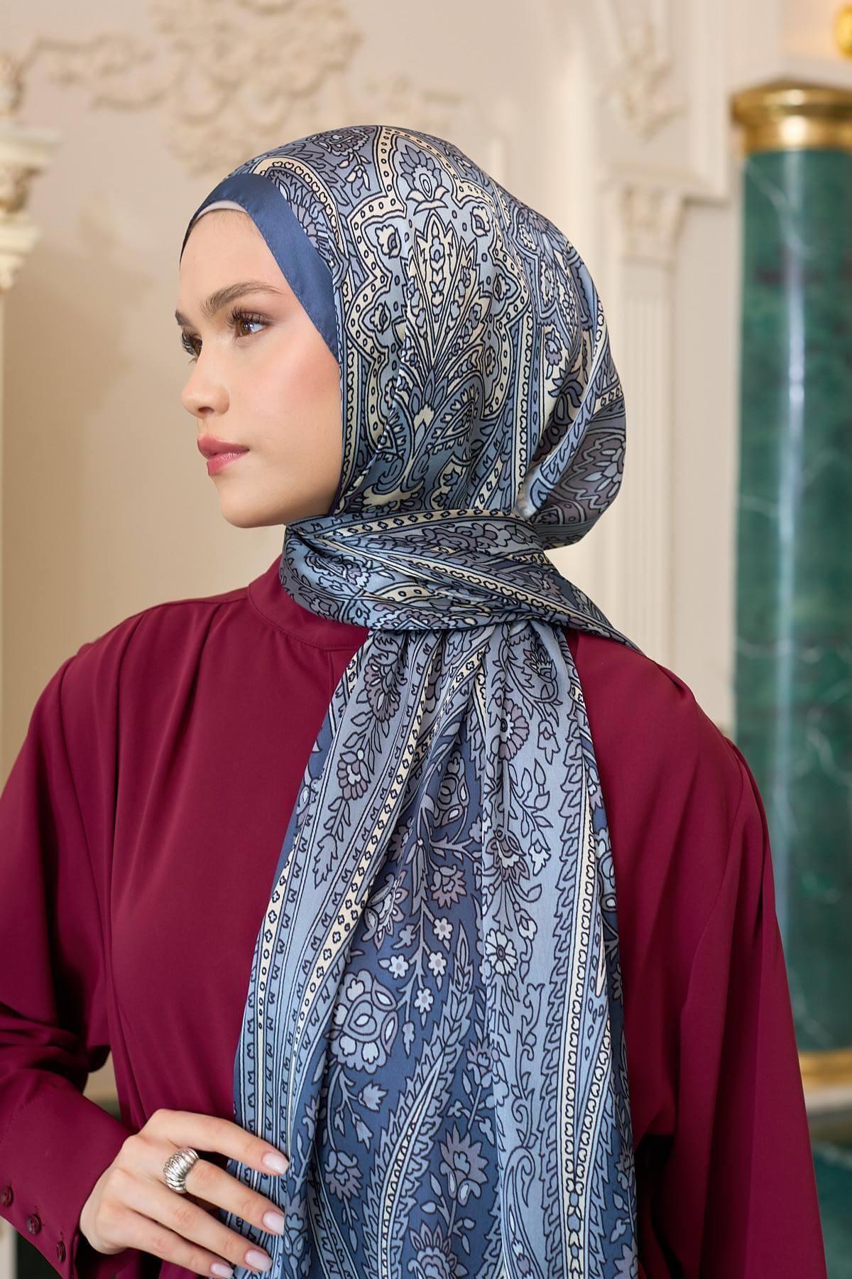 İndigo Hint Vual Şal -  5009-05