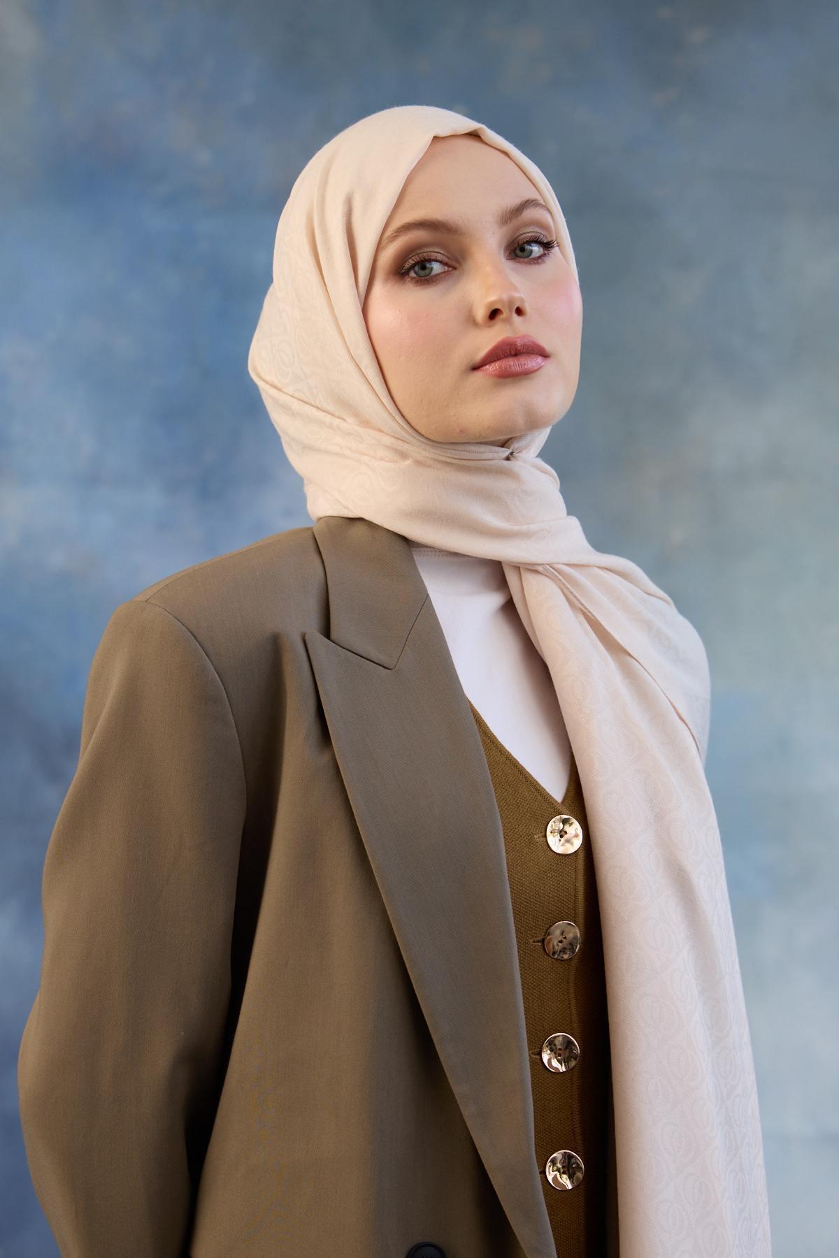 Logo Desen Pamuk Jakar Şal Alaçatı 8008-25