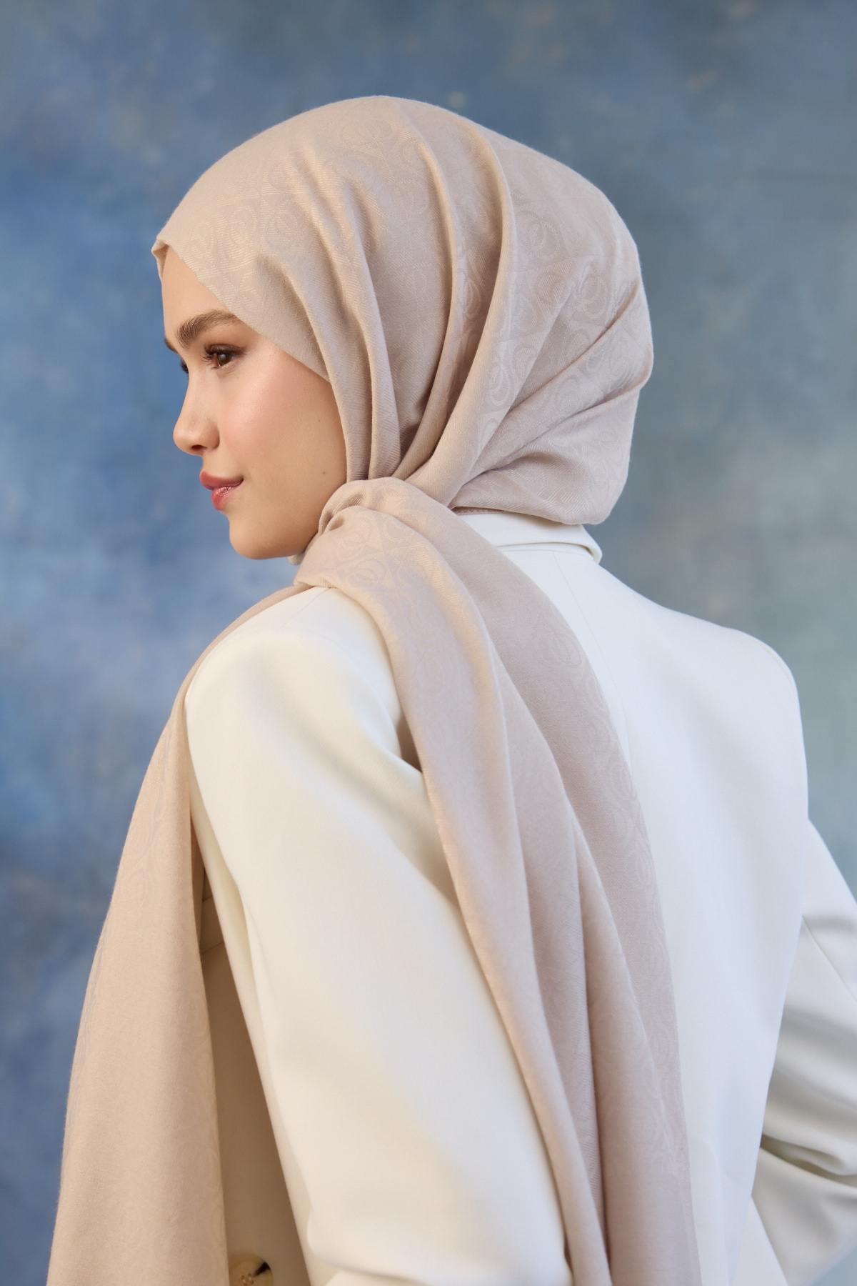 Logo Desen Pamuk Jakar Şal Kumsal 8008-24