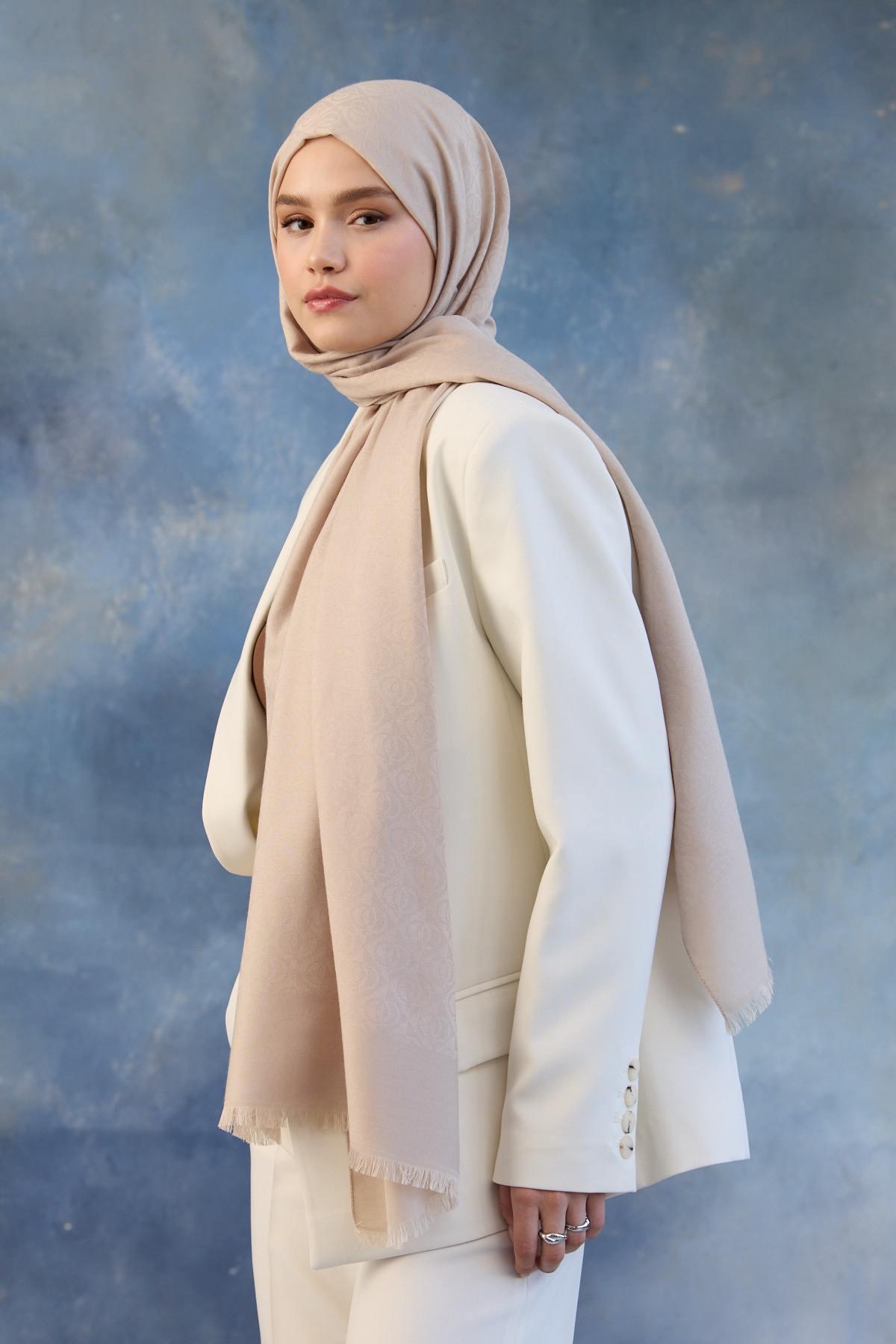 Logo Desen Pamuk Jakar Şal Kumsal 8008-24