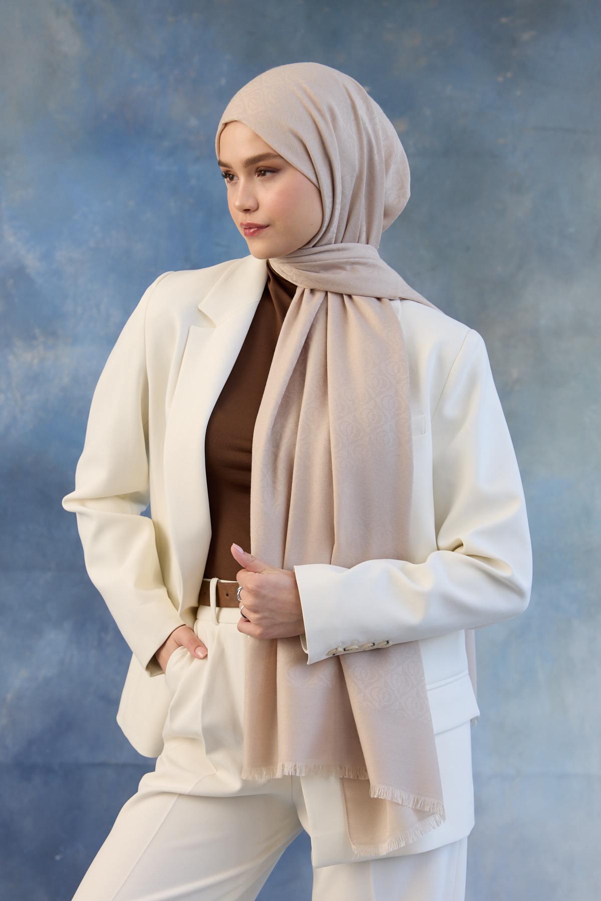 Logo Desen Pamuk Jakar Şal Kumsal 8008-24