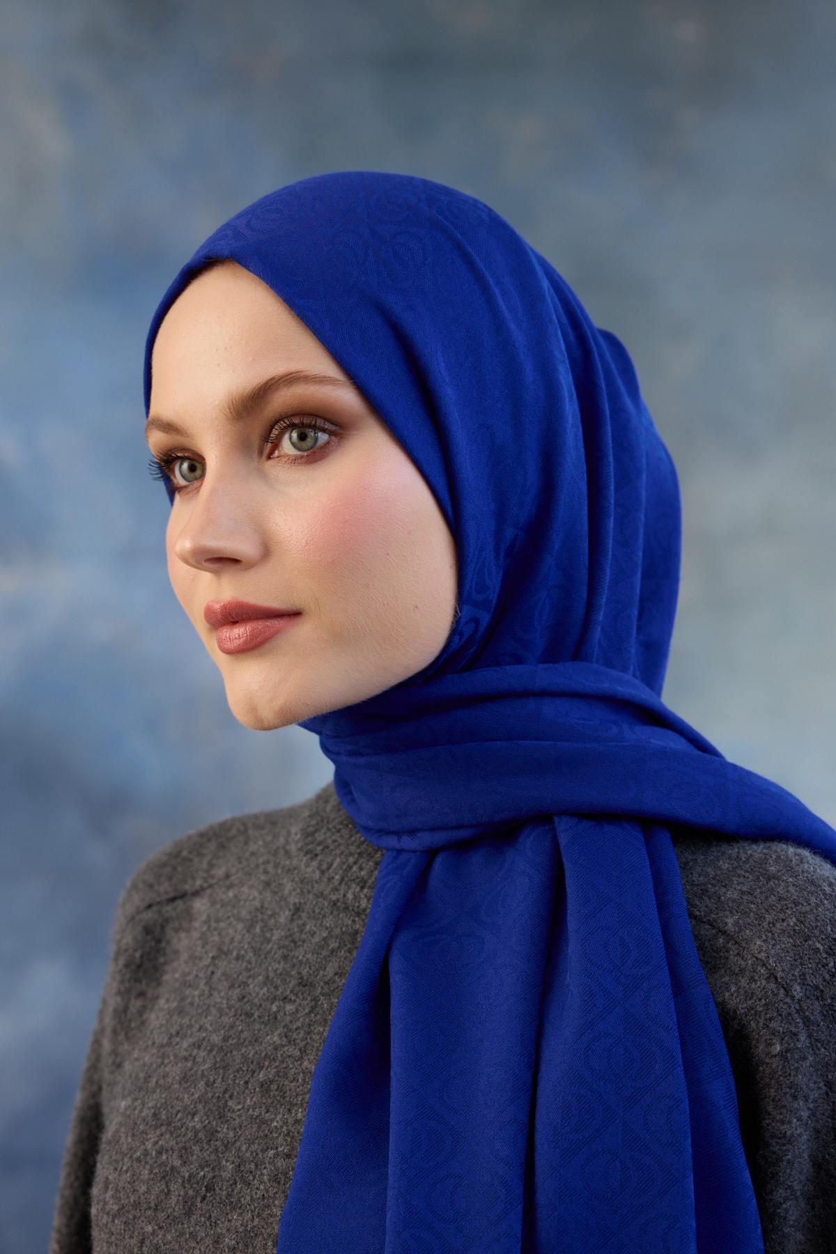 Logo Desen Pamuk Jakar Şal Saks 8008-12