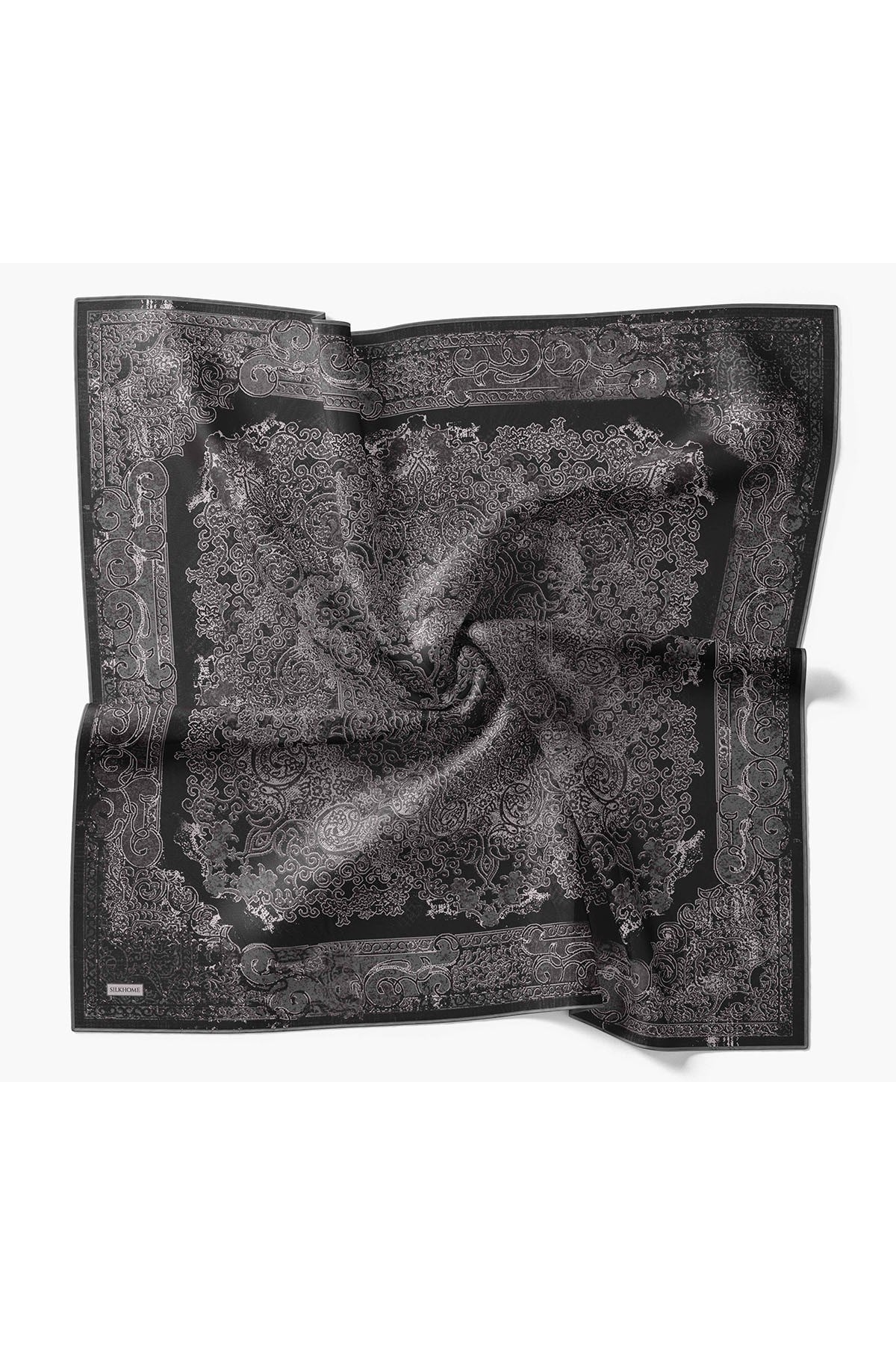 Monare Eşarp Etnik Motif Siyah 90x90
