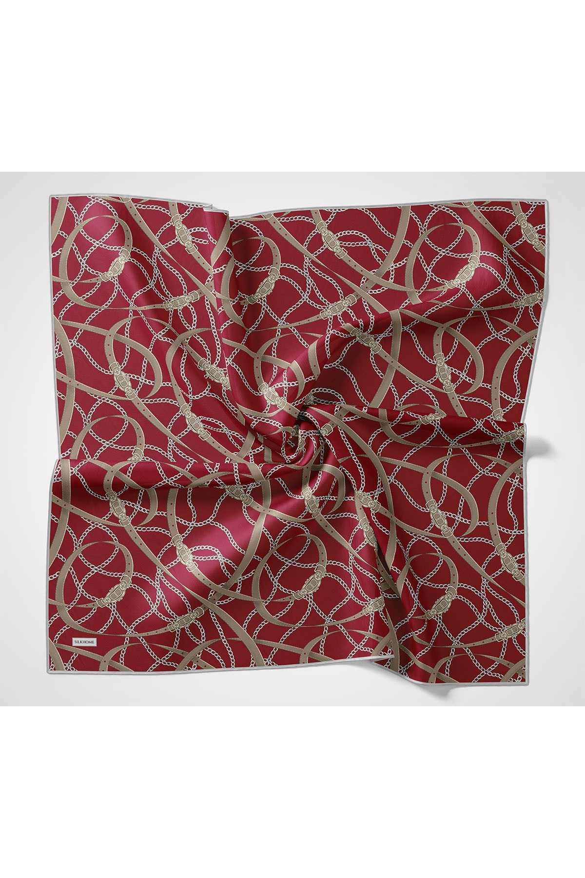 Monare Eşarp Kemer Bordo 90x90